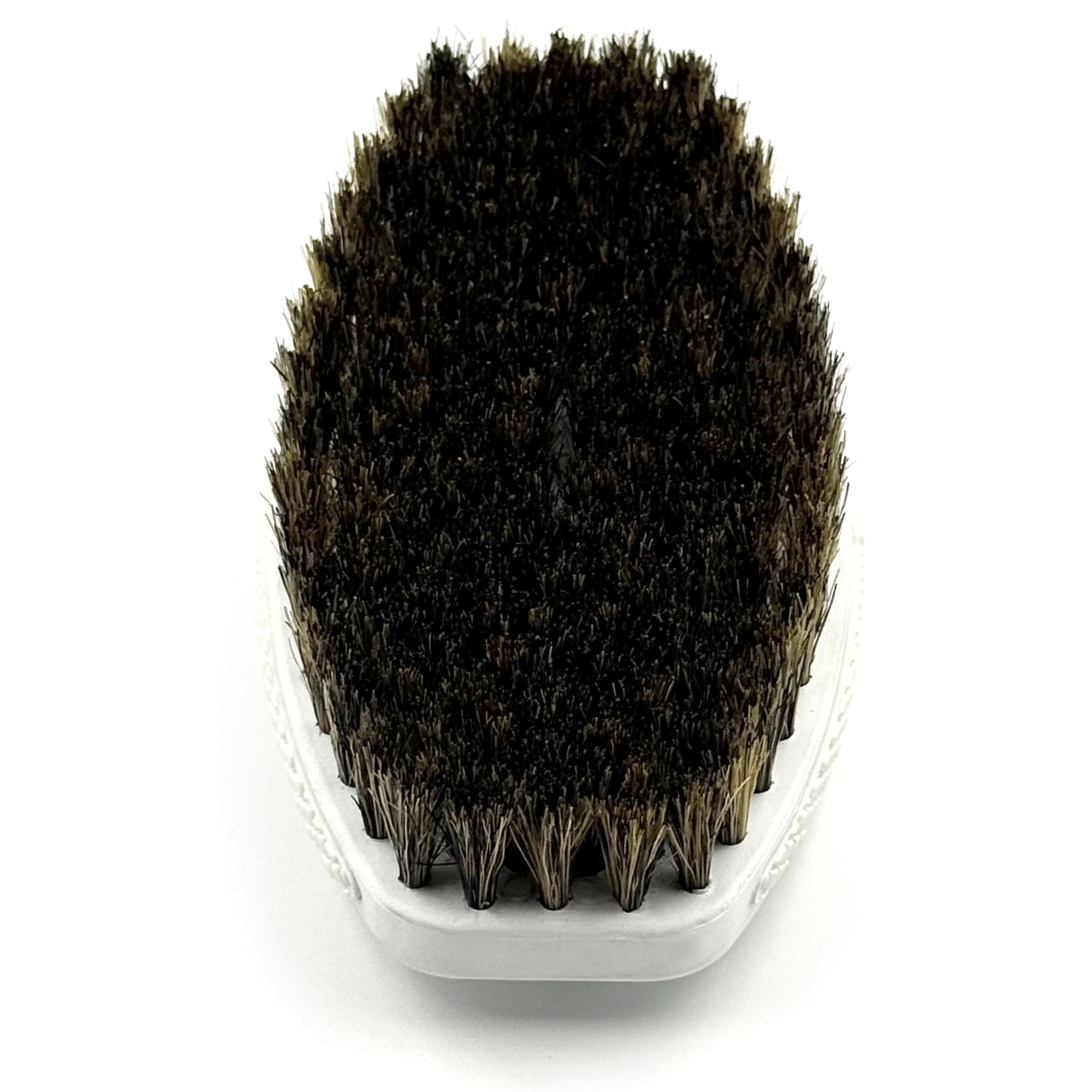 NEW! "White-Out" Premium | Medium-Soft 100% Boar Bristle | LIMITED EDITION Caesar 2.0 Wave Brush by Crownqualityproducts.com