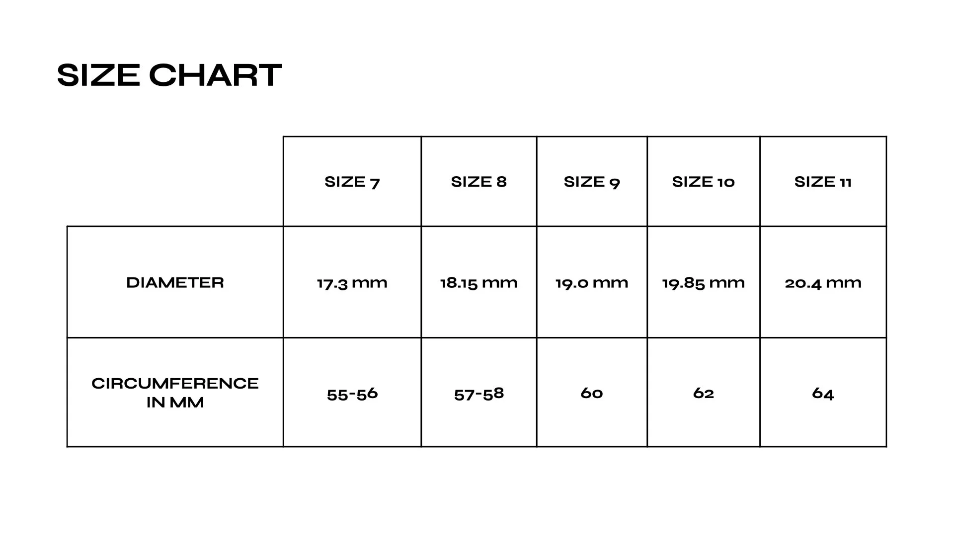 trust in tribe ambigram ring size guide