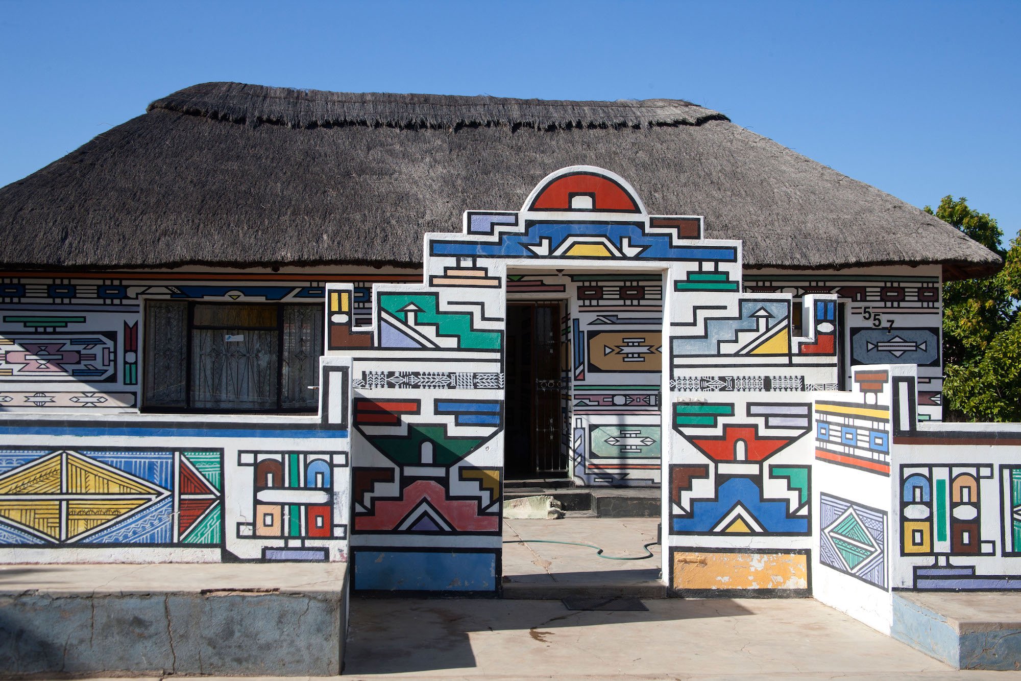 A Traditional Ndebele Home Mural