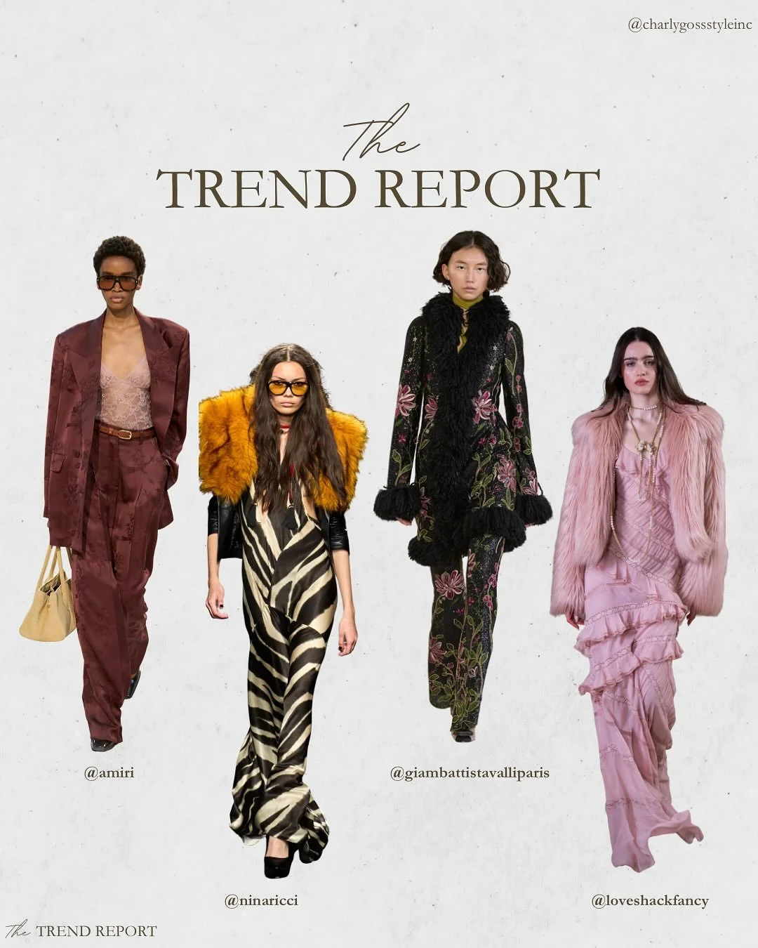 THE TREND REPORT: 70s Revival 

The 70s are setting the tone for fall fashion, with designers leaning into the decade&rsquo;s signature mix of ease and
glamour. Look out for wide-leg suiting, buttery suede, retro prints and earthy neutrals.