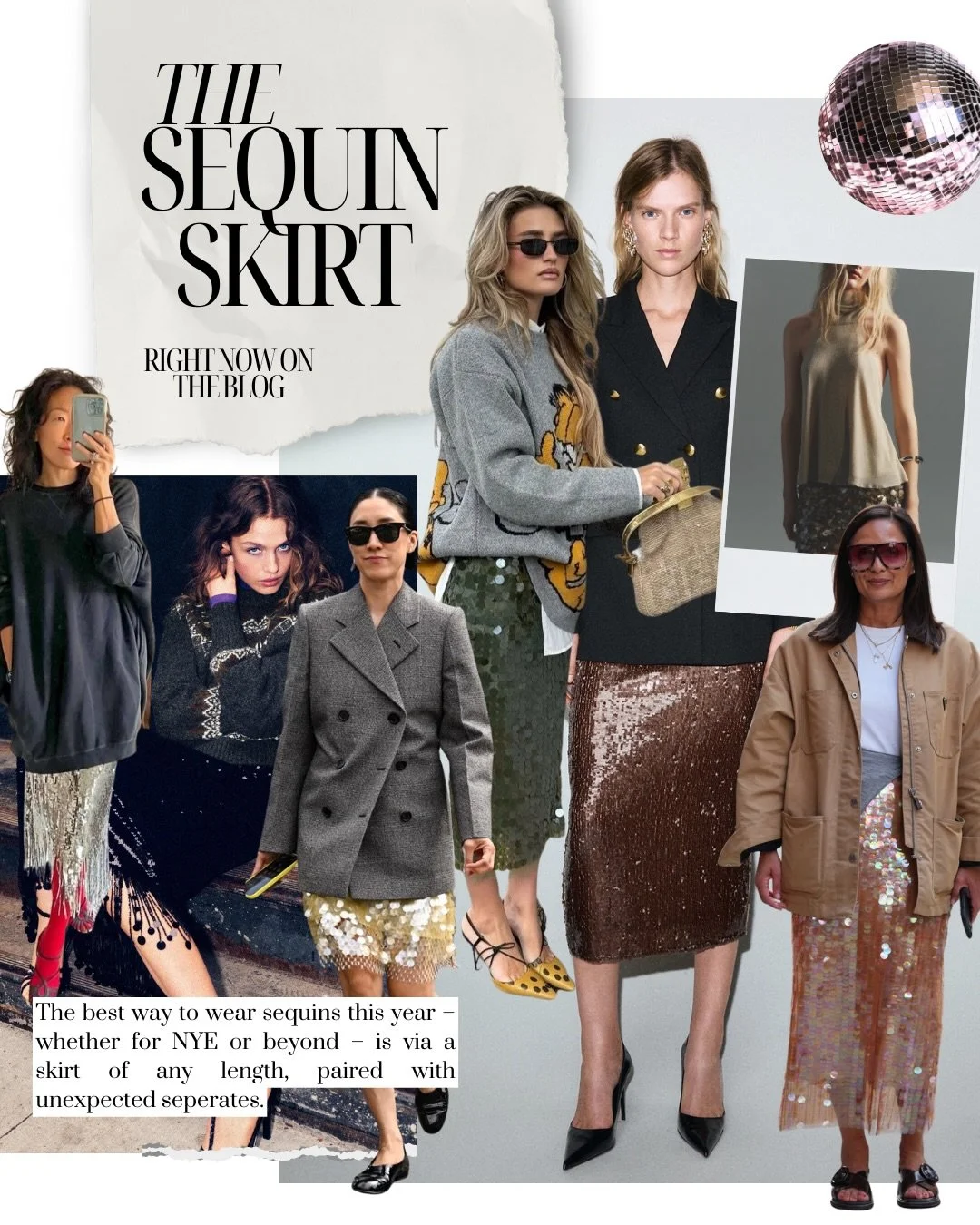 Right now on the blog &mdash; 6 Sequin Skirts (&amp; 6 Modern Ways to Wear Them for NYE and Beyond) 

The sequin skirt has returned, find out how we&rsquo;re styling it at charlygoss.com ✨

#sequins #nyeoutfit #styletips #blog #editorial