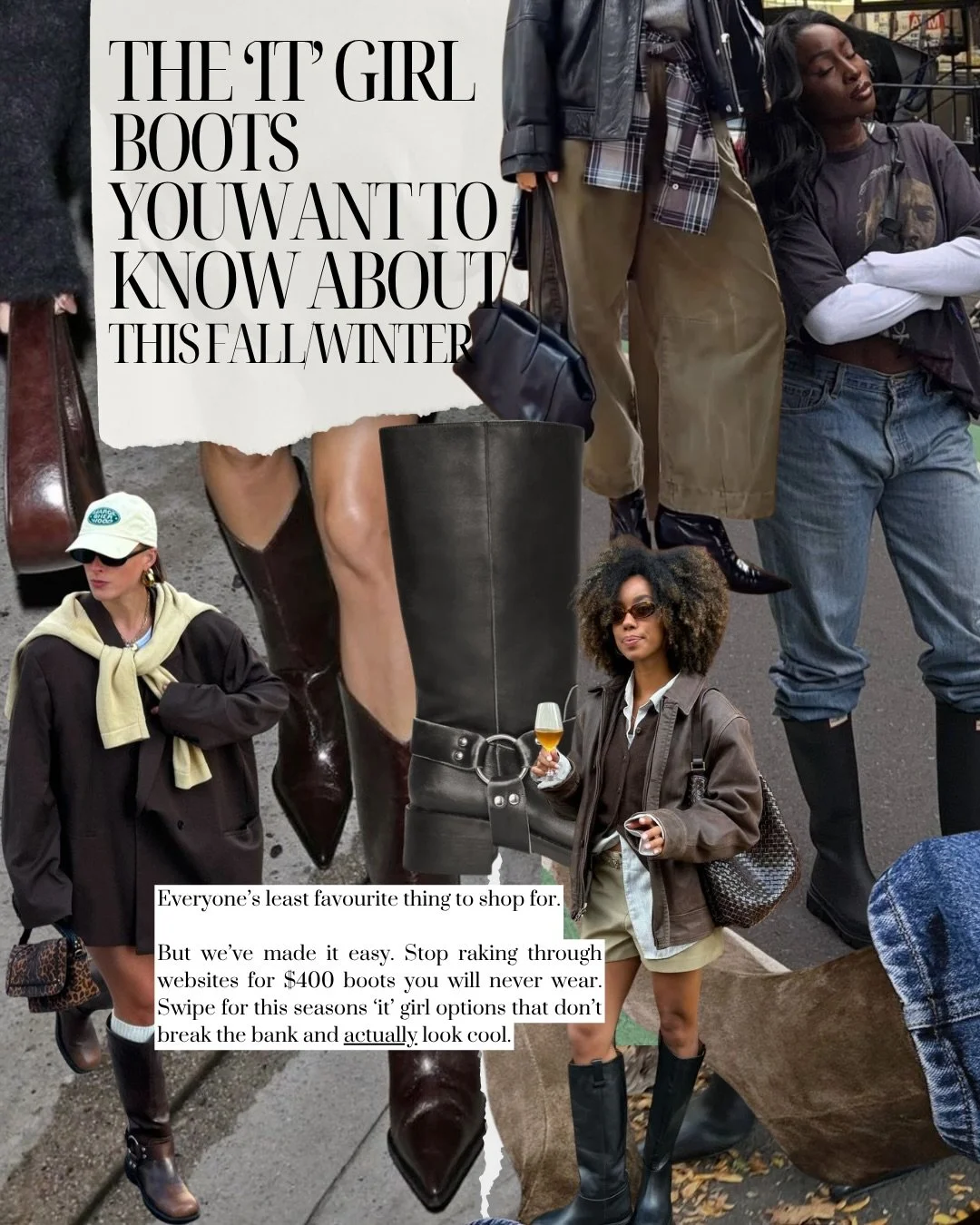 6 F/W &lsquo;It&rsquo; Girl Boots You Want To Know About Right Now.

Want more? The CGSI Fall/Winter Boot Guide has landed, and it&rsquo;s chock-full of direct links to the boots you will actually want to wear.

Shop the guide for FREE at charlygoss.