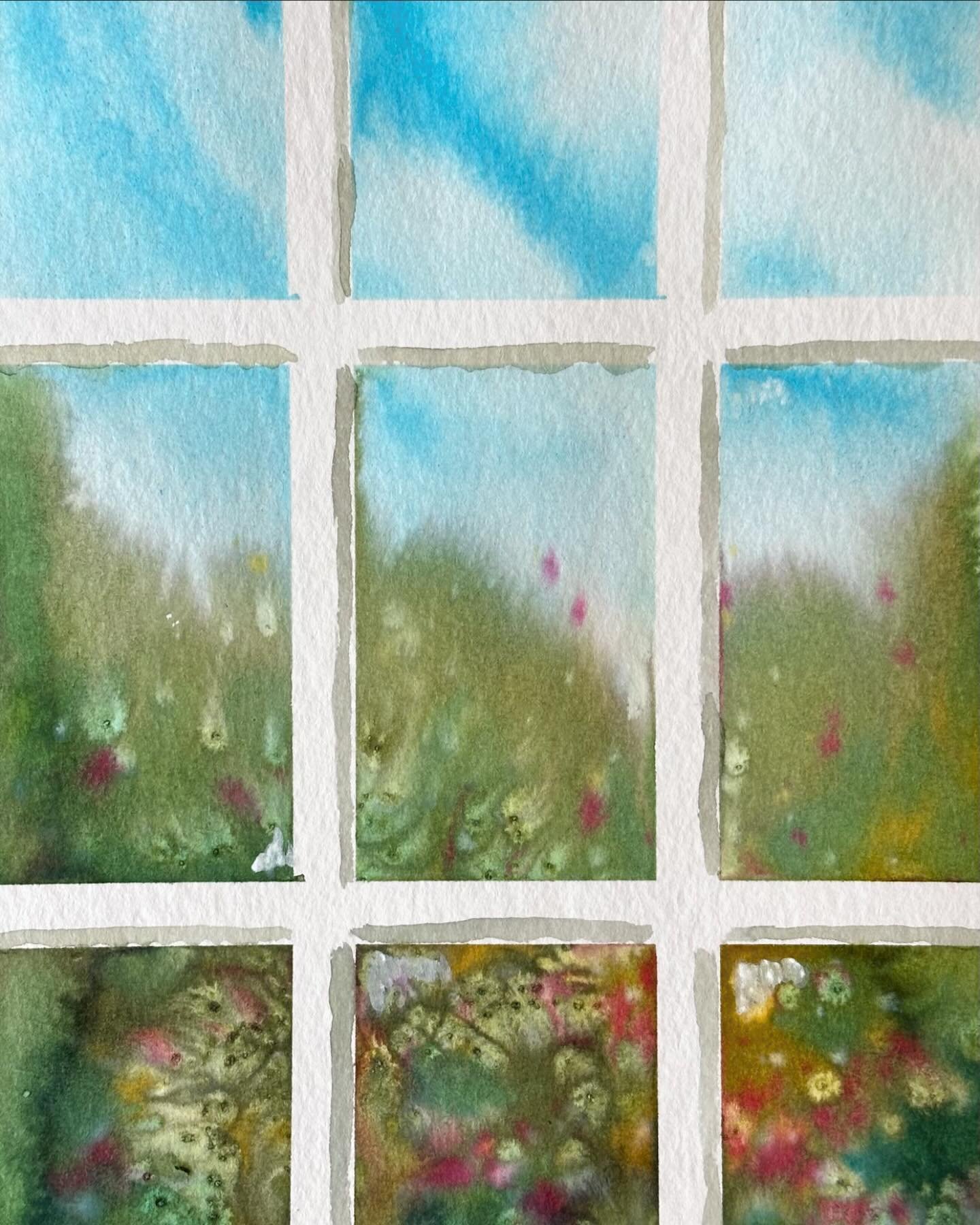 I painted the spring window tutorial from @sarahdandelioncray. This one was quick and fun. I think my grass and flowers got a little wonky but it kind of looks like the window is wet. 

#letsmakeartwatercolor #letsmakeart #watercolor #watercolorpaint