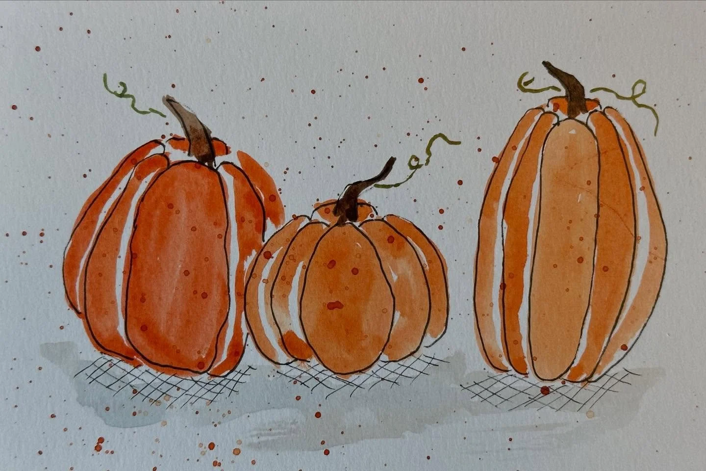 I painted a few postcards of these super cute pumpkins from a @letsgomakeart tutorial. These pumpkins are perfect for fall.

#letsmakeart #letsmakeartwatercolor #watercolor #watercolorpainting