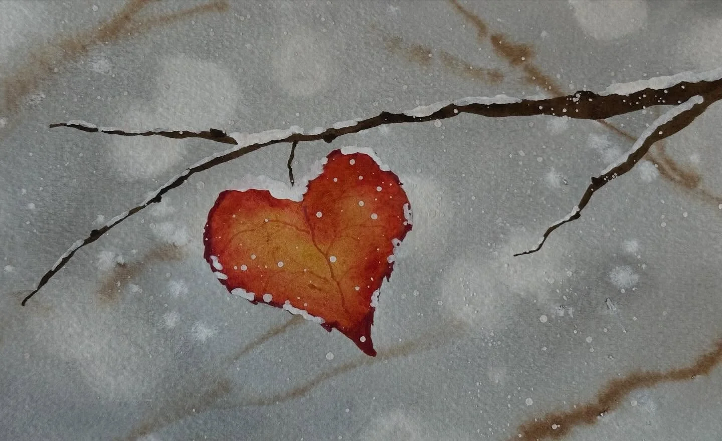 I painted the February calendar tutorial from @letsgomakeart. We got snow yesterday and it&rsquo;s been way too cold. I like the snow, but I&rsquo;m ready for warmer weather. 

#letsmakeart #letsmakeartwatercolor #watercolor #watercolorpainting