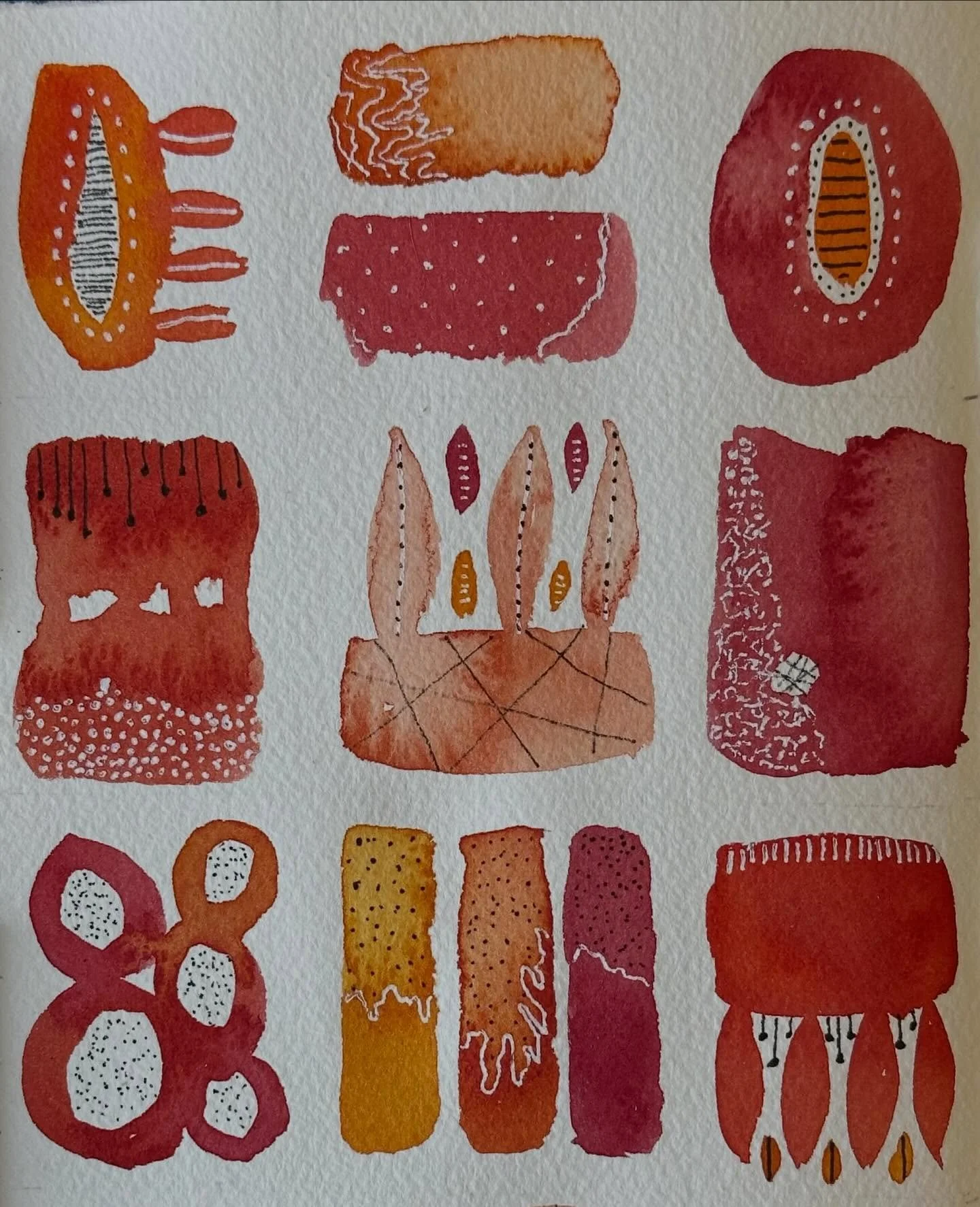 I painted the experimental sampler project from the book Creative Abstract Watercolor. It was fun and relaxing to make shapes and add details with pens. 

#letsmakeartwatercolor #letsmakeart #watercolor #watercolorpainting