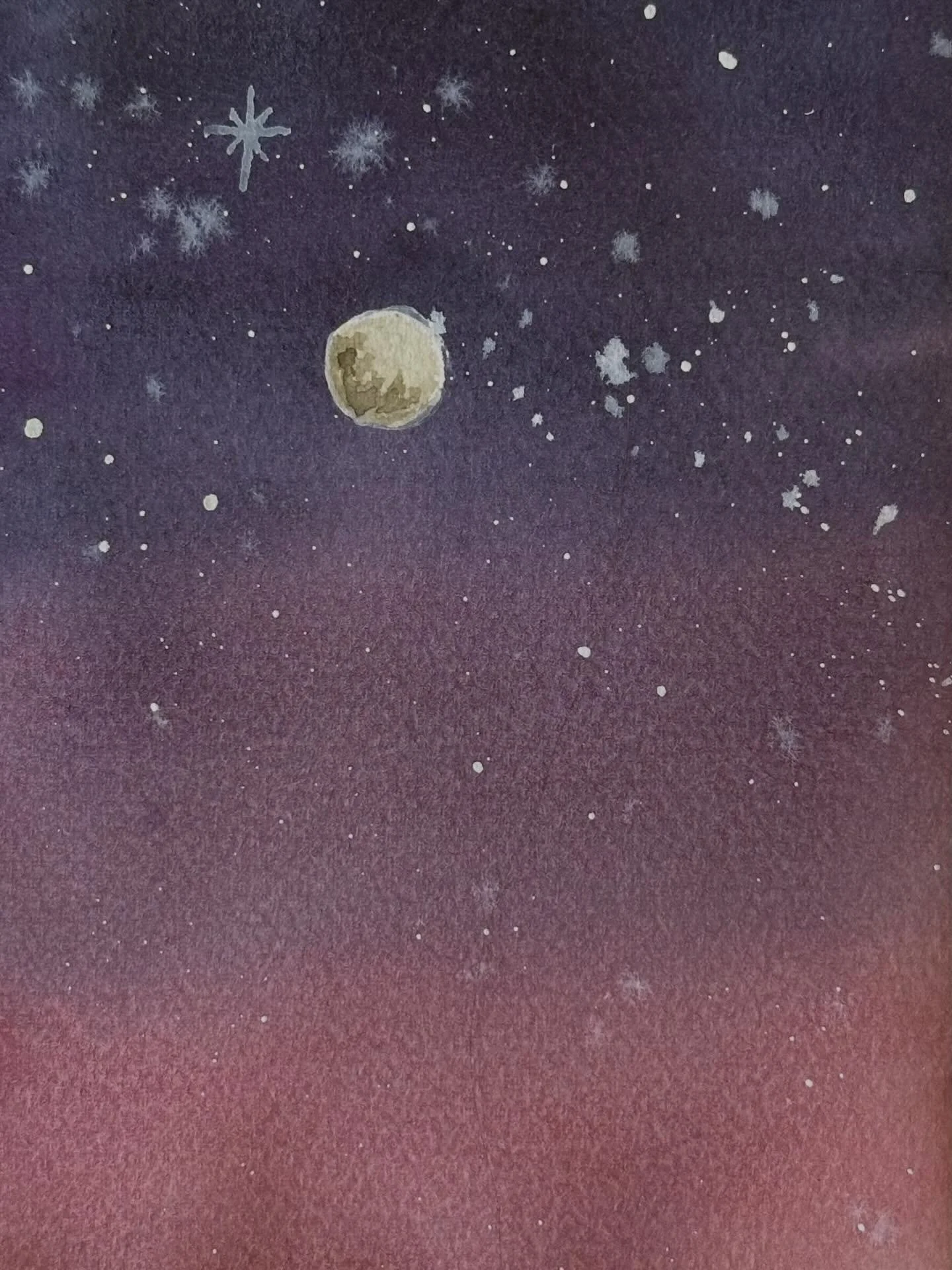 I painted the dusty rose moon tutorial from @letsgomakeart in my watercolor journal. 

#letsmakeart #letsmakeartwatercolor #watercolor #watercolorpainting