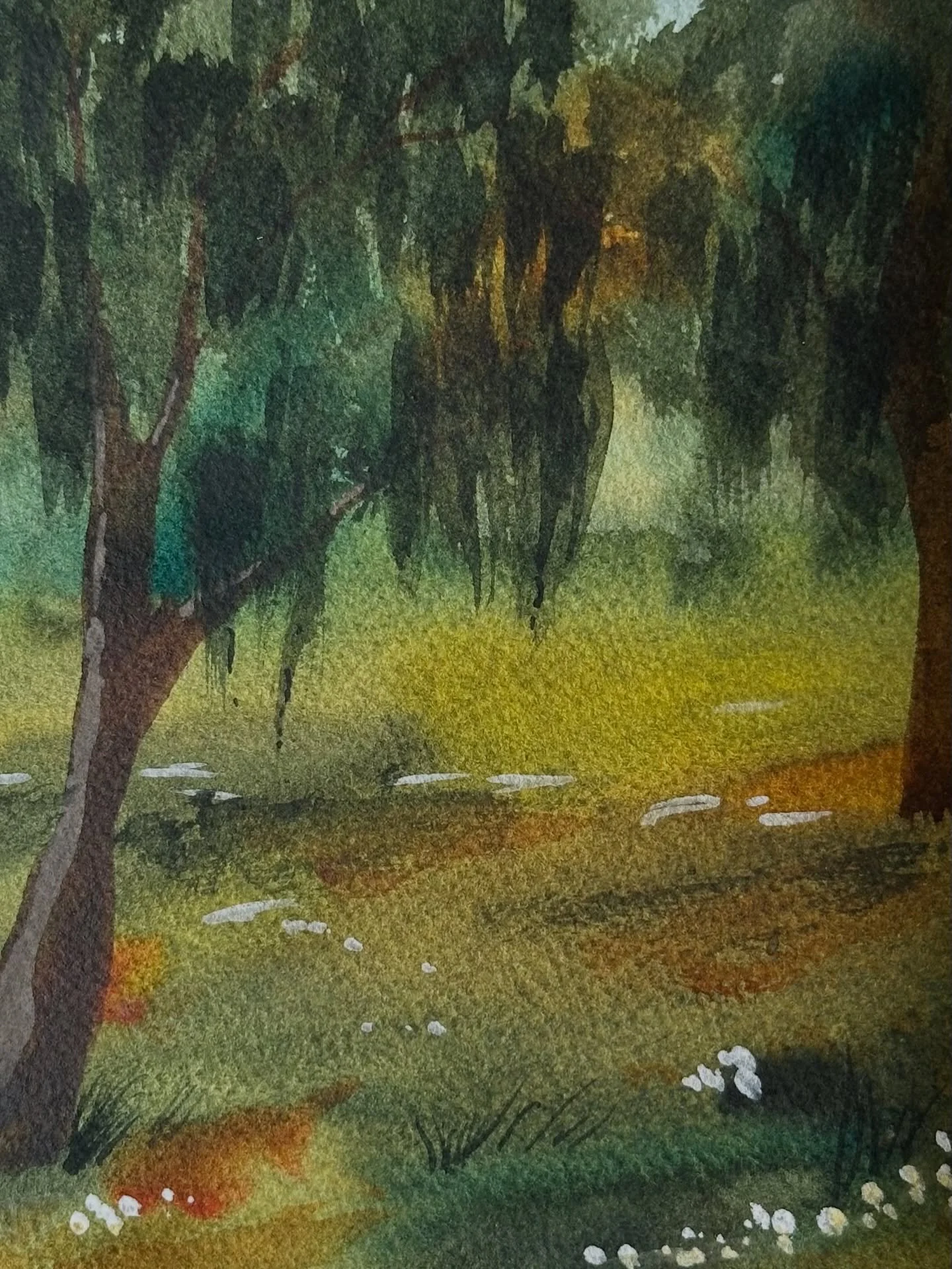 I painted the green meadow tutorial from @letsgomakeart in my watercolor journal. 

#letsmakeart #letsmakeartwatercolor #watercolor #watercolorpainting