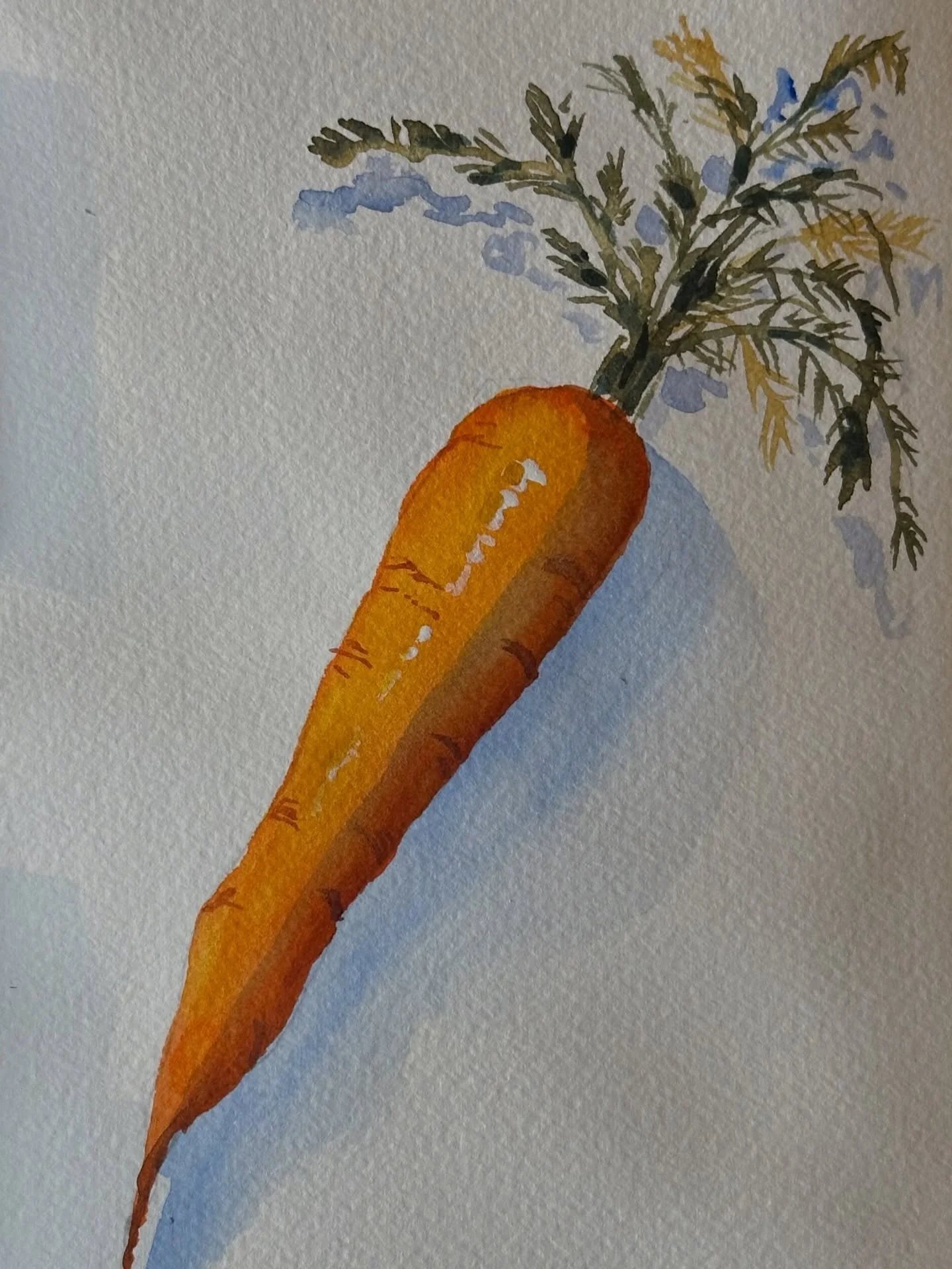 I painted the carrot tutorial from @letsgomakeart in my watercolor journal. 

#letsmakeart #letsmakeartwatercolor #watercolor #watercolorpainting