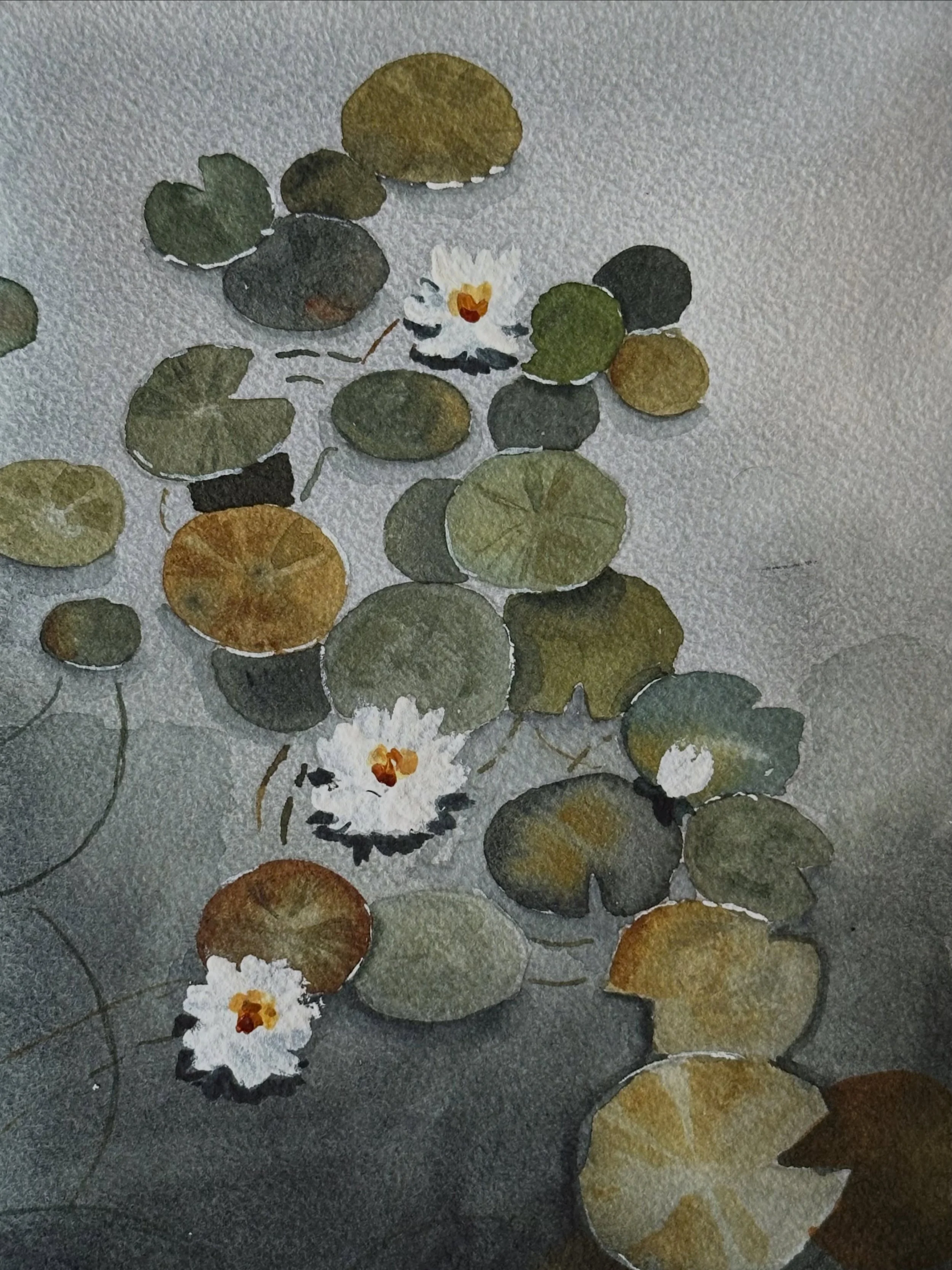 I painted the lilypads tutorial from @letsgomakeart in my watercolor journal. This one took a little bit more time but it was fun to paint the textures on the lilypads. 

#letsmakeart #letsmakeartwatercolor #watercolor #watercolorpainting