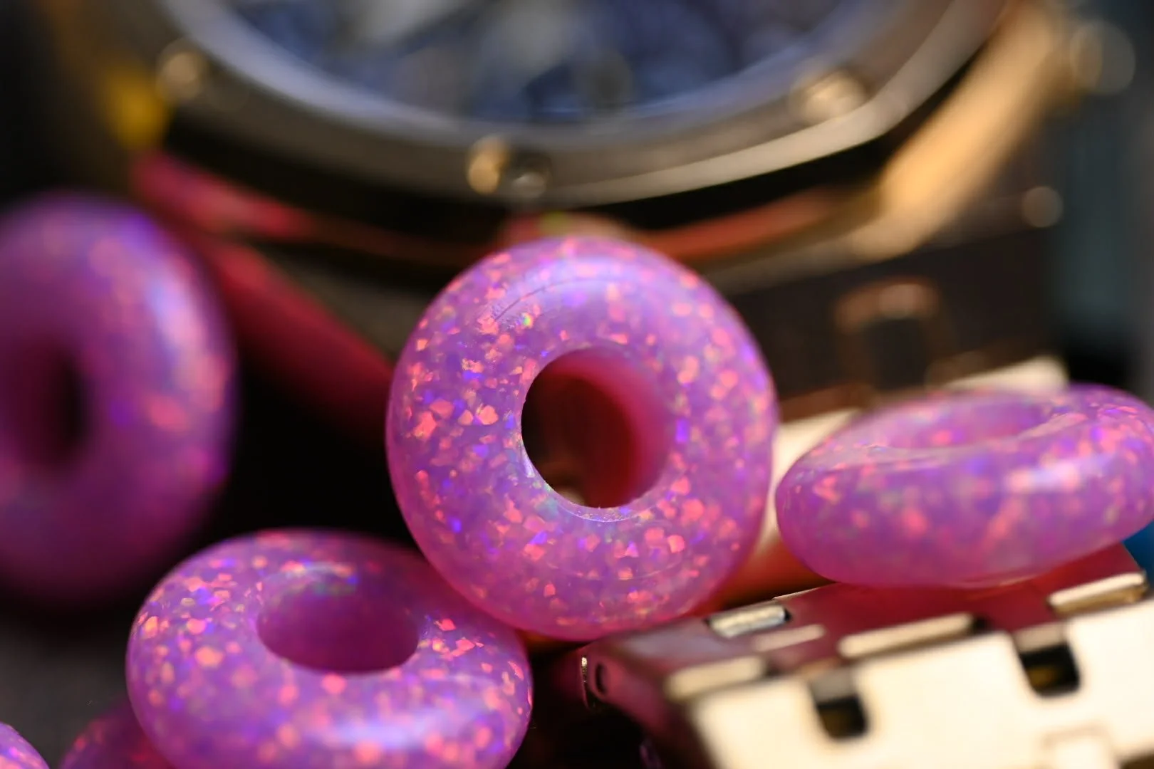 Pink Glitter Synth Opal