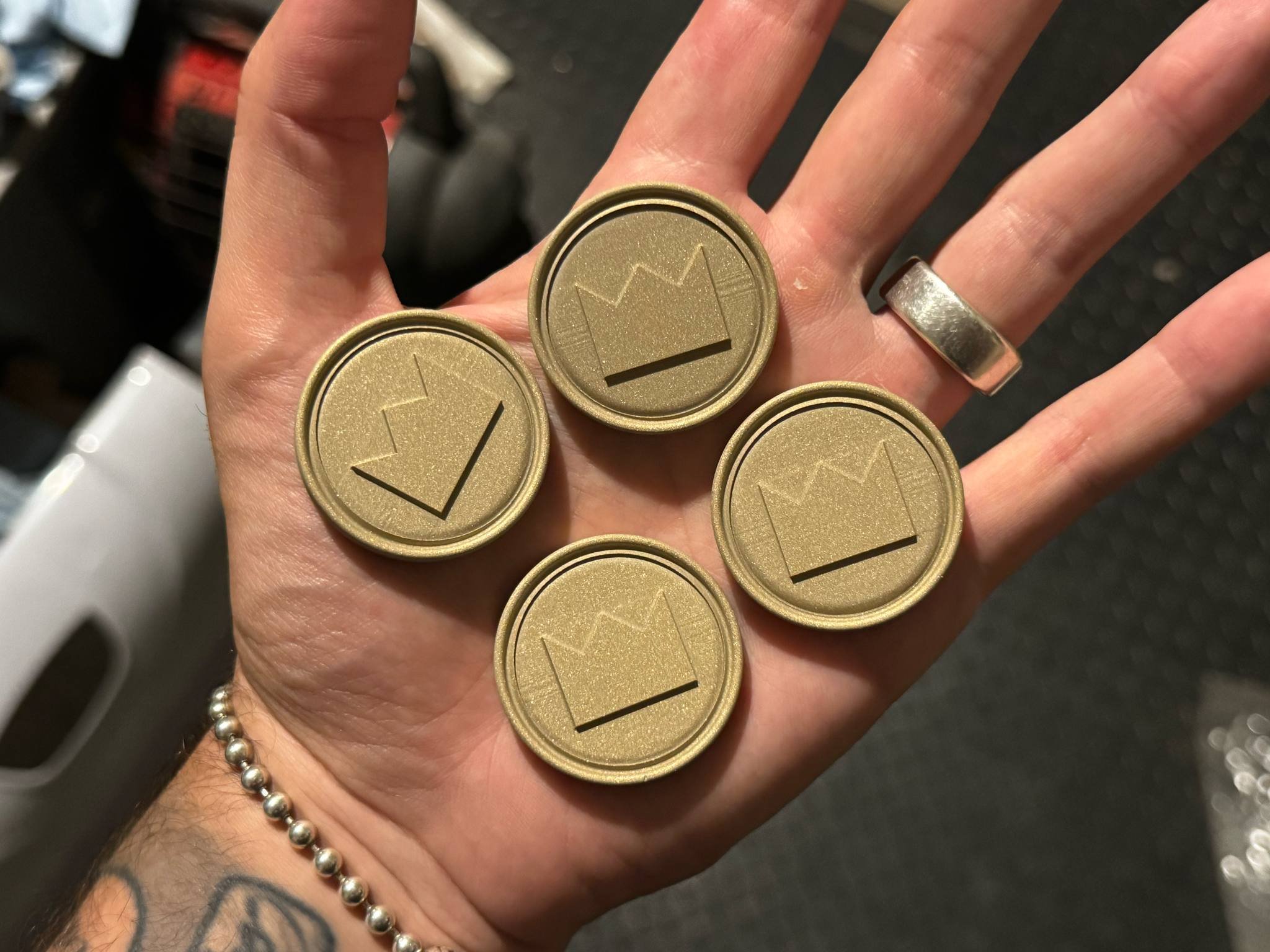 Brass Double Sided Crown Coins