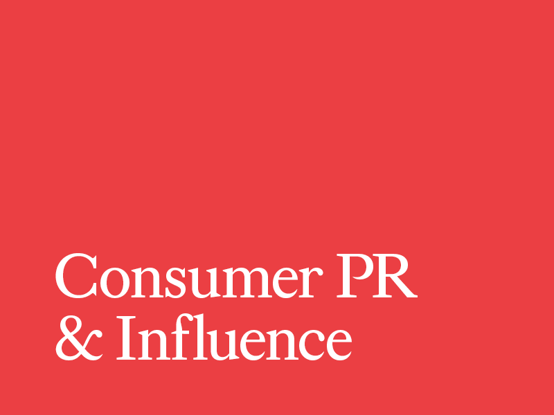 Consumer PR and Influence