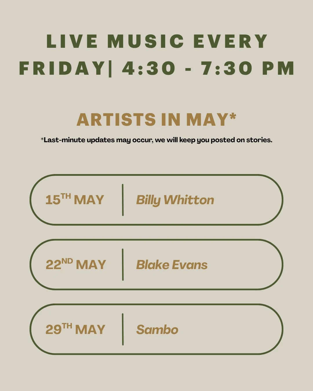 Our live music lineup for the month is here 🎶 ⁠
⁠
Join us every Friday from 5&ndash;8pm at The Deck as talented local artists set the vibe for your evening. Enjoy Happy Hour Monday to Friday from 4&ndash;6pm, plus a selection of shared platters and 