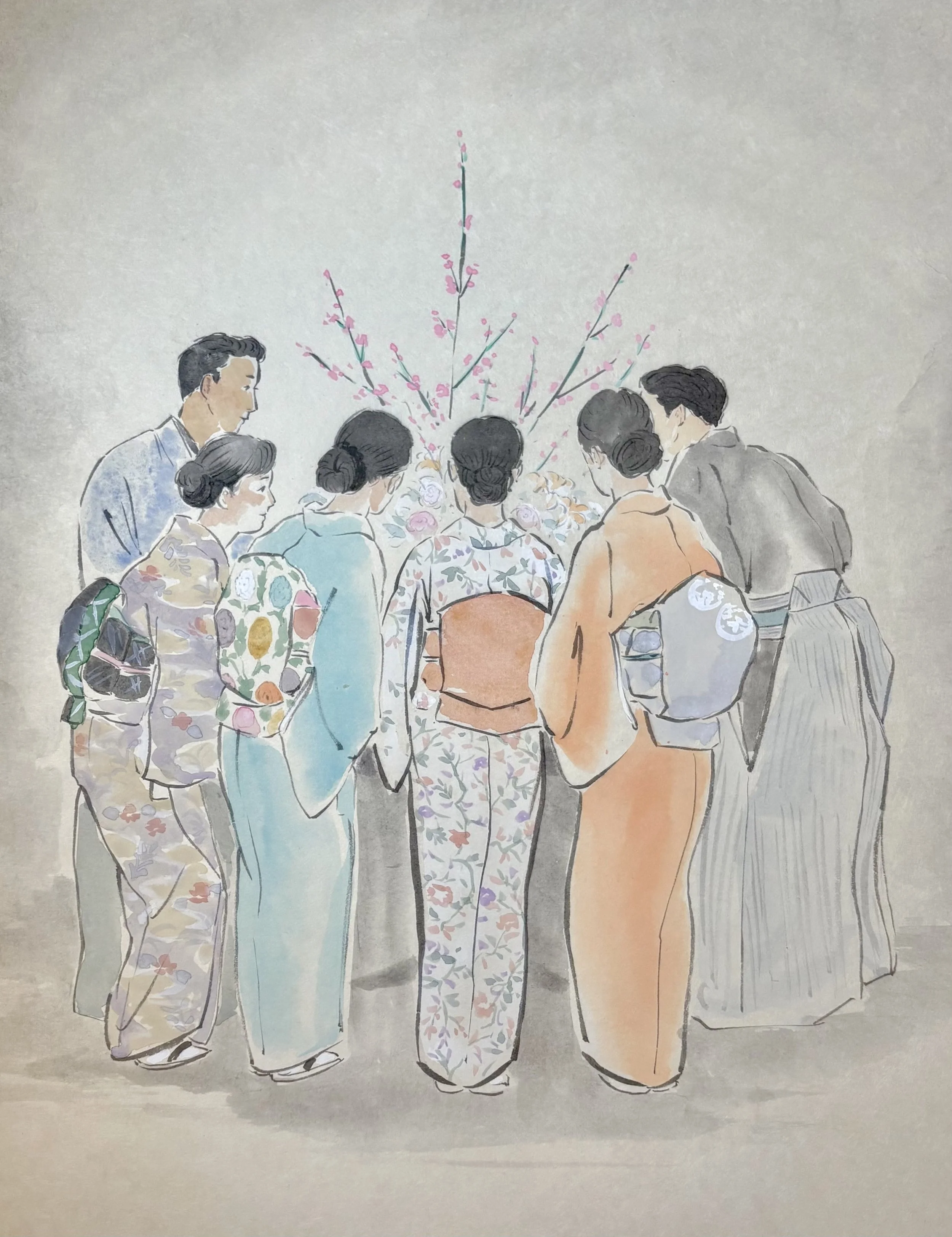 Umegaka - The Fragrance of Plum Blossoms - 2025 - Nihonga on washi