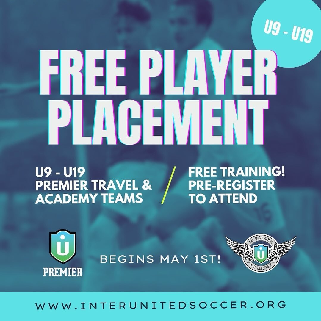 iU Premier &amp; iU Academy Player Placement begins May 1st ⚽️

At iU you&rsquo;ll find:
✔️Professional Coaches &amp; Trainers
✔️A culture of positivity &amp; deep love of the most beautiful game
✔️An emphasis on technical training &amp; injury preve