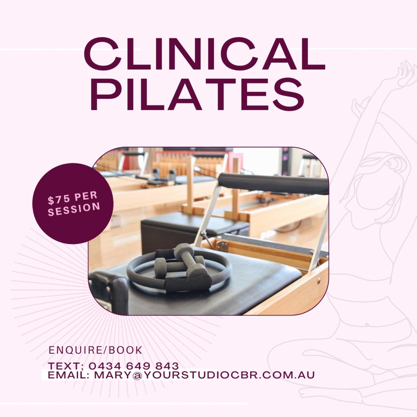 Exciting news - Mary Cullen is taking 1:1 bookings! 🎉 With her diploma in Clinical Pilates, she's here to provide you with personalised 1:1 sessions to support your Pilates journey. Whether you're recovering from an injury or working towards specifi