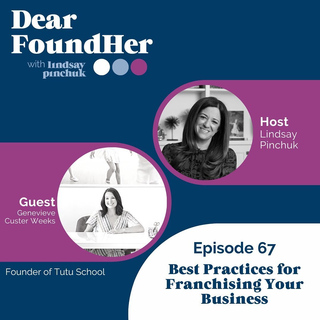 @Dearfoundher:  Today we're talking all about growing and scaling your business through FRANCHISING. But today's story has an amazing backstory and one I am so proud to have witnessed come to fruition. ⁠
⁠
Nearly a decade ago @tutugenevieve and I sat