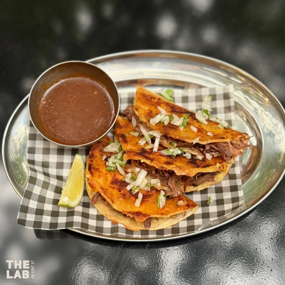 Slow-braised, tender, and soaked in tradition. 

Our Birria Taco tells the story of patience and passion.

Dip. Bite. Repeat.

#TheLab #BirriaTaco #MexicanFlavours #FoodCulture #CulinaryExperiments #SydneyEats #TheLabExperience #FoodCulture #SpiceAnd