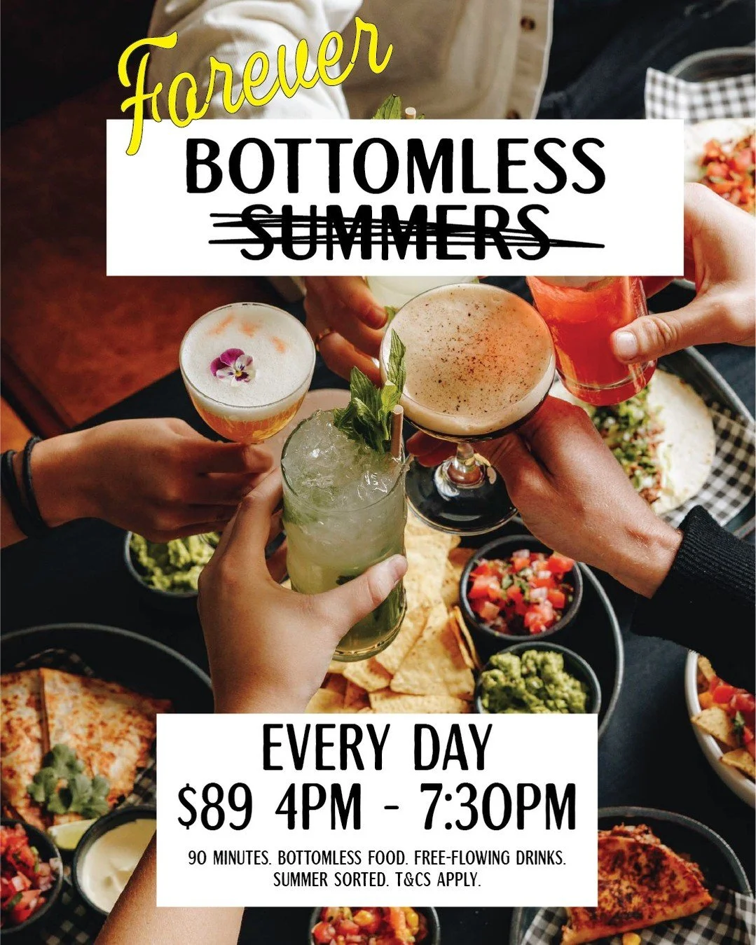 🍸 FOREVER BOTTOMLESS AT STITCH BAR 🍸

Bottomless Summer might be over&hellip; but the good news is bottomless never ends at Stitch.

Introducing Forever Bottomless &mdash; 90 minutes of flowing drinks, great food and the kind of long lunches that s