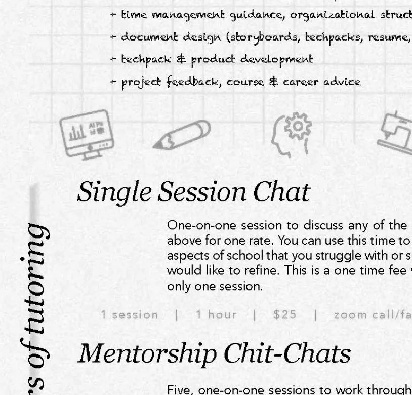 Fashion Tutor &amp; Mentoring Service