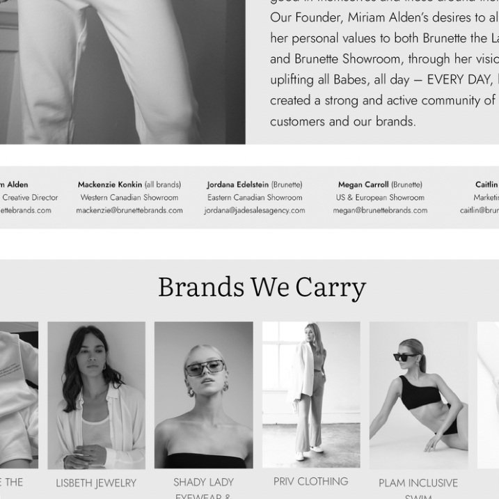 Website Redesign: Brunette Showroom