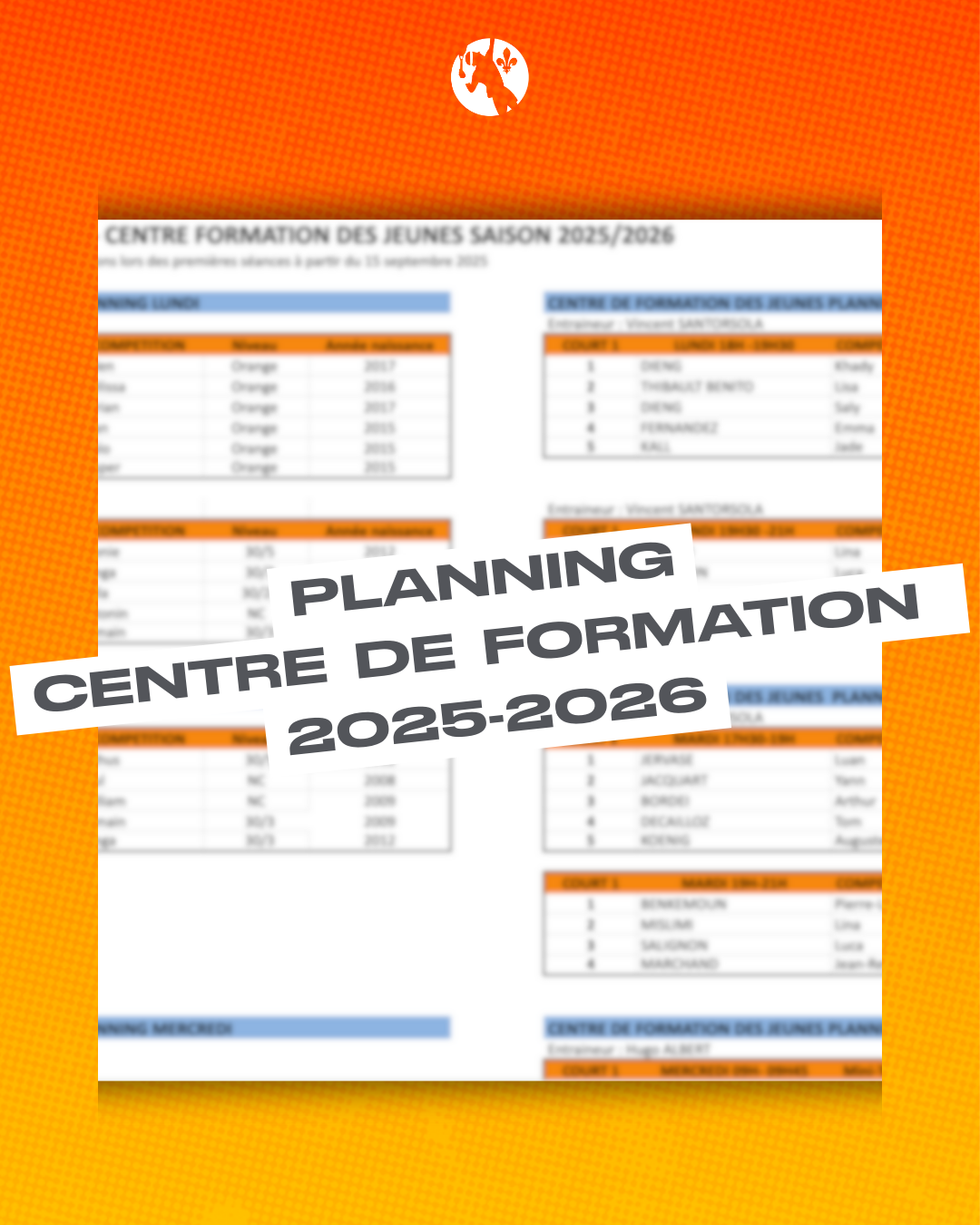 CENTRE DE FORMATION DES JEUNES | saison 2025/26.