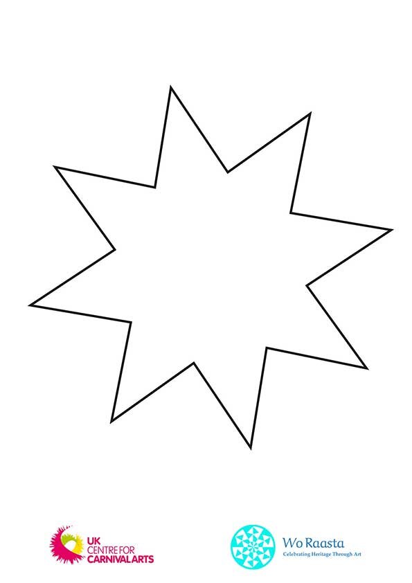EID colouring sheet with pattern outline