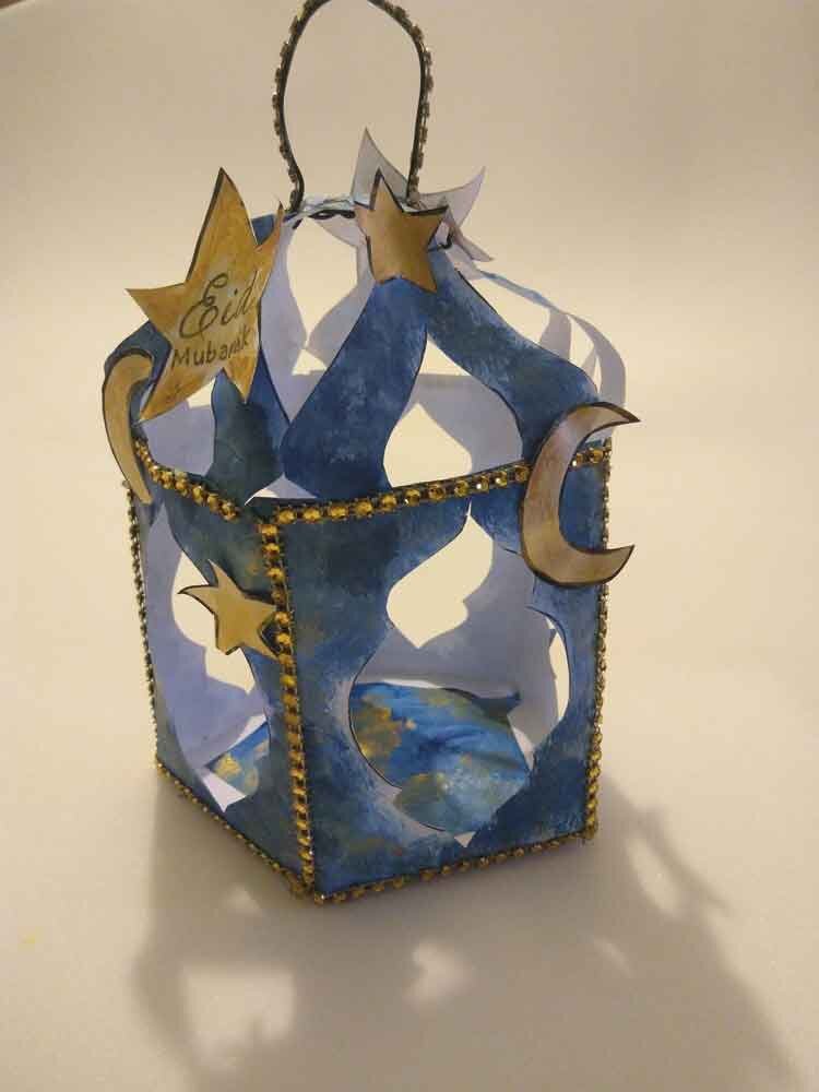 Home made paper lantern for Eid celebration