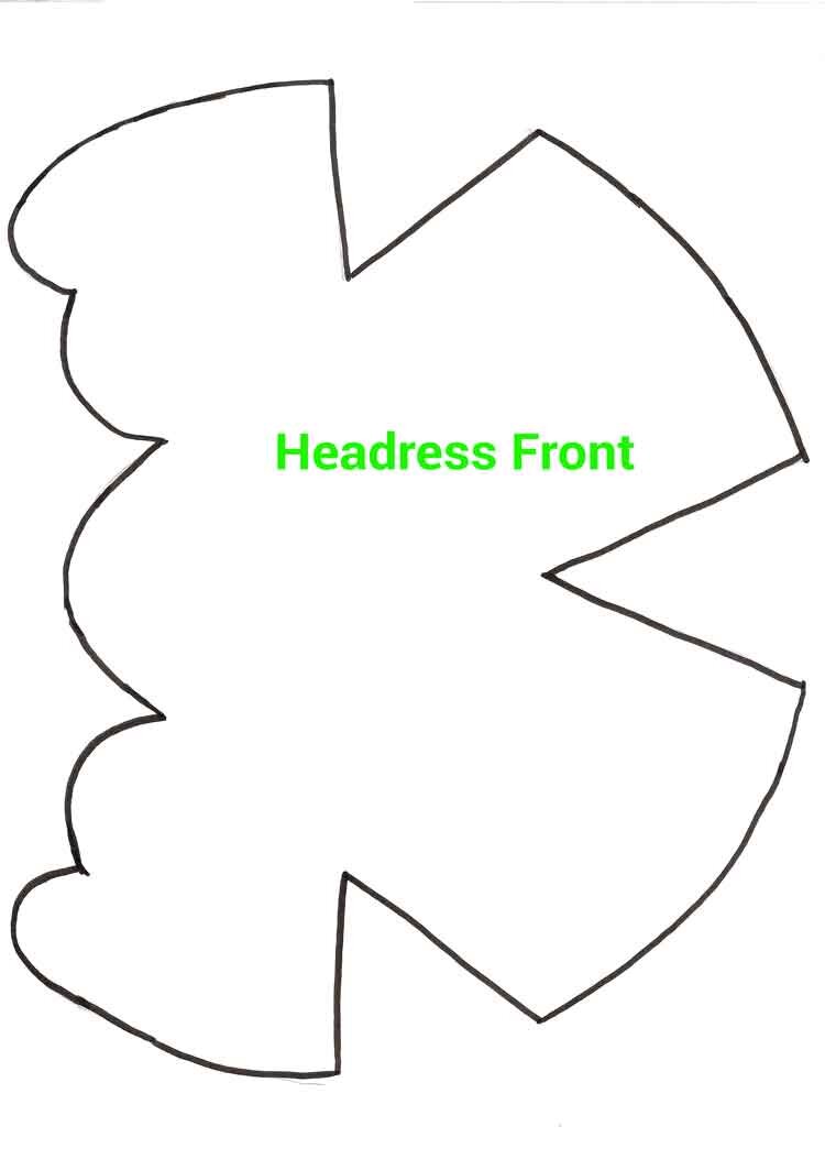 Headress front template - easter chicks