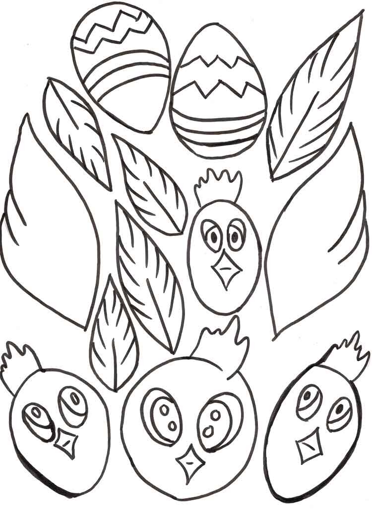 Template of chick designs for easter headdress