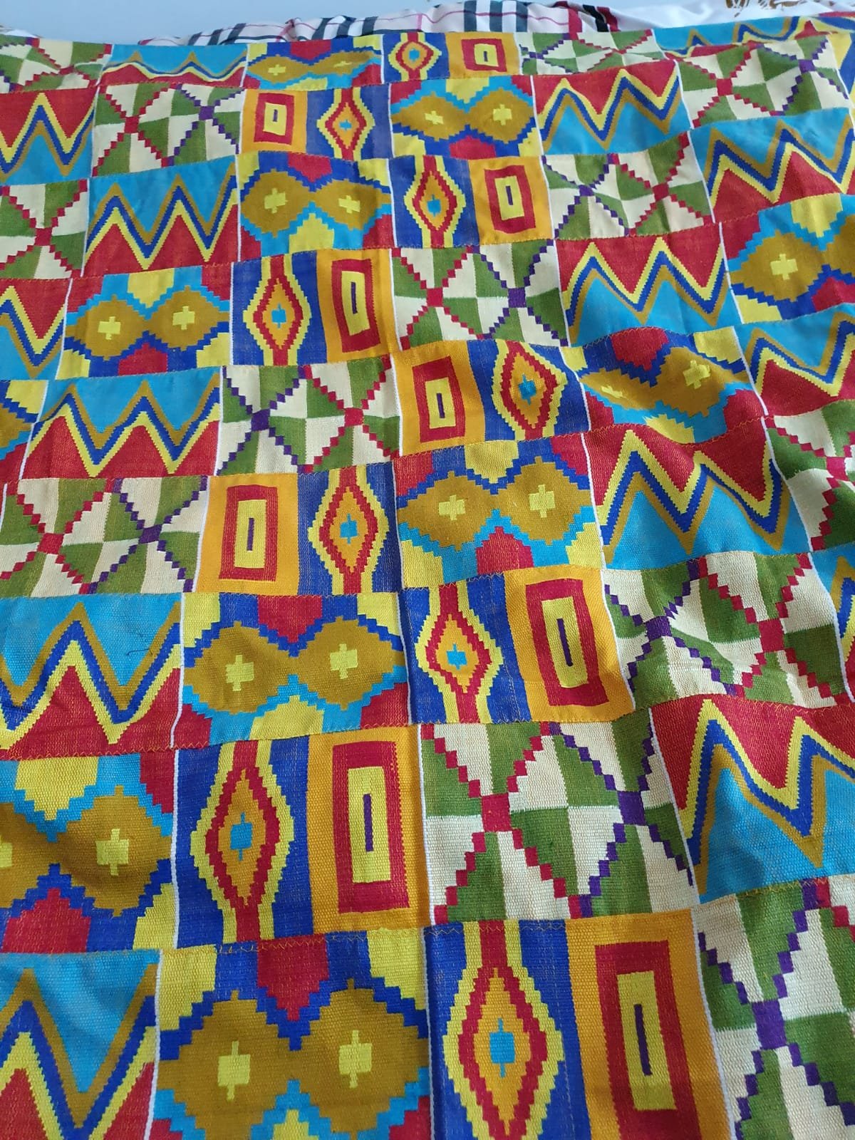 Kente Cloth Abstract Pattern West African Fabric #550