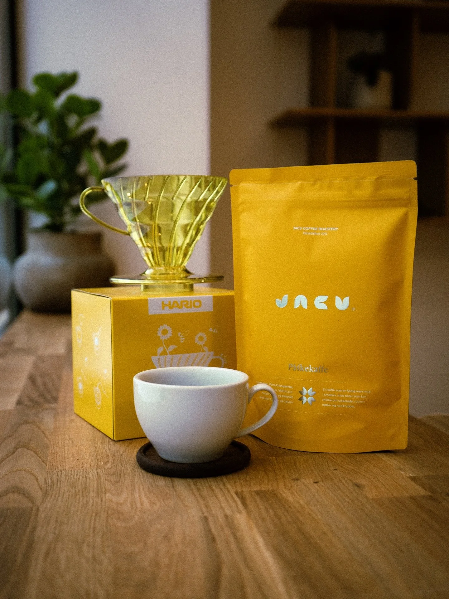 Kanskje litt tidlig men du kan allerede n&aring; f&aring; kj&oslash;pe Jacu sin p&aring;skekaffe fra v&aring;re hyller, og kanskje et V60 kit med en sprudlende farge?