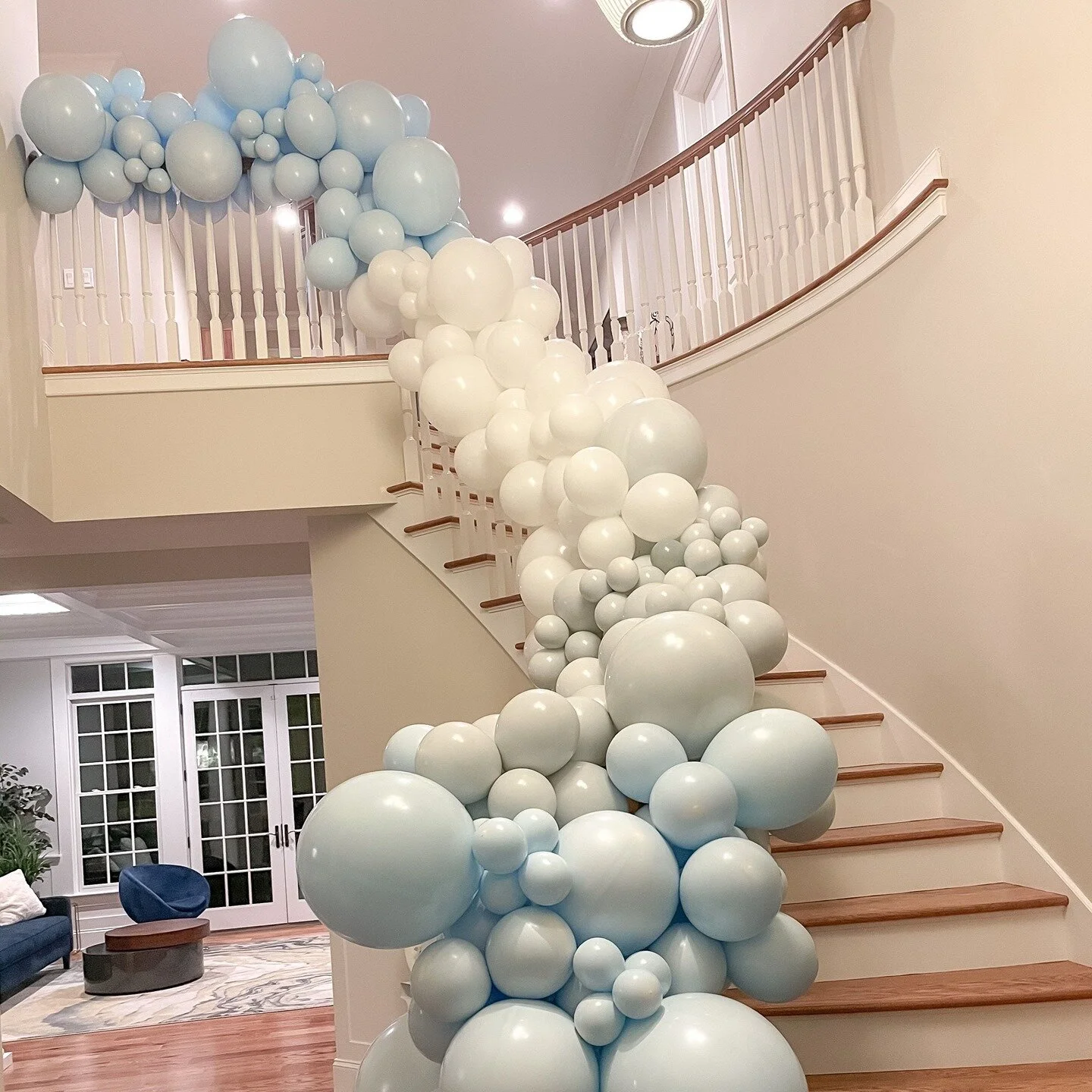 The decor for this baby shower was 🔥🔥. This balloon garland is one of my favorites. Booking for summer parties now available. 
⁣
⁣
#babyshower #bridalshower #partyplanner  #balloongarland #partydecor #kidsparty #kidsparties #partyideas #kidspartyid