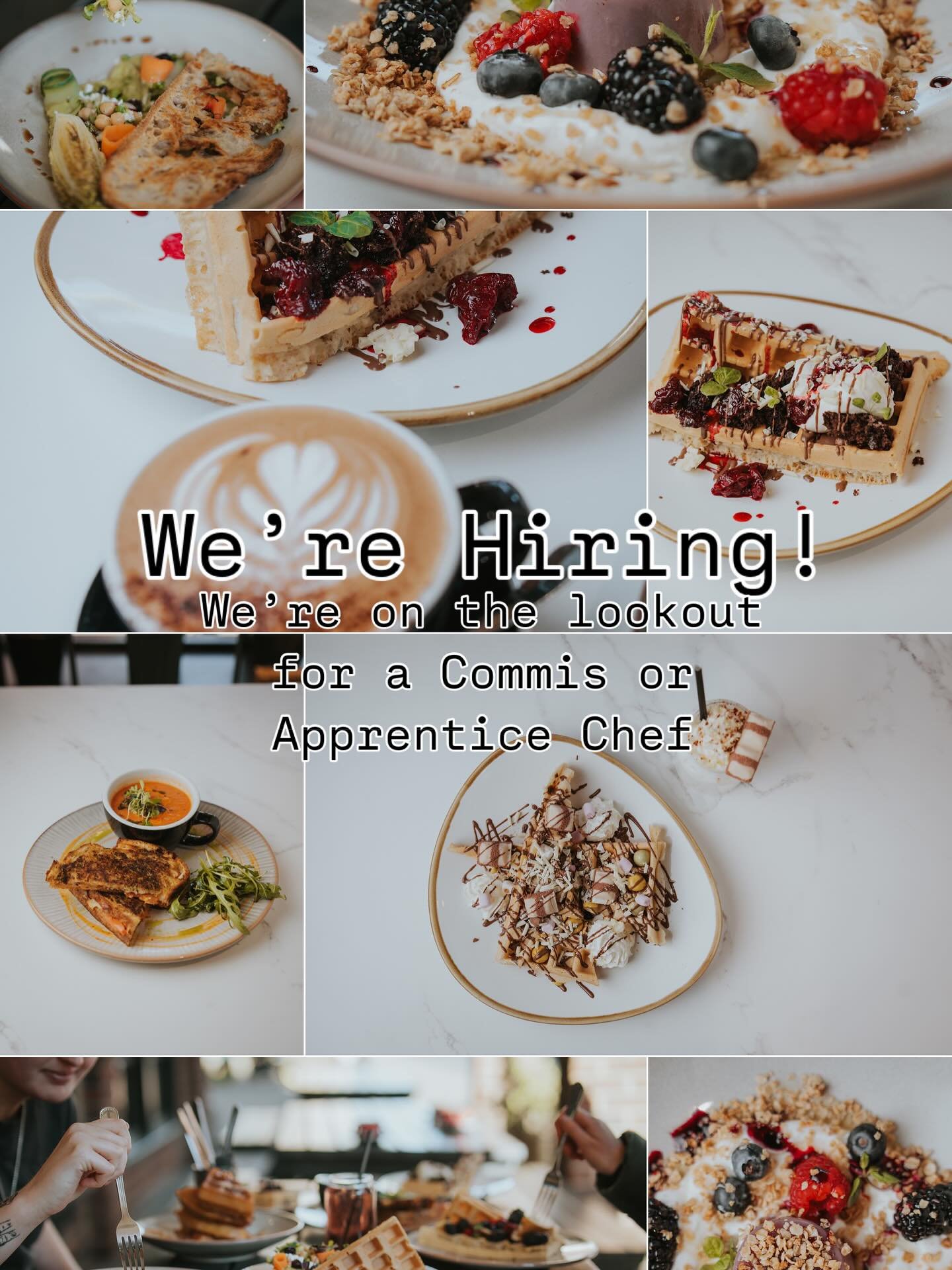 👨&zwj;🍳 We&rsquo;re hiring a Commis Chef / Apprentice Chef! 👩&zwj;🍳

Love food? Keen to work in a buzzing kitchen? We&rsquo;re looking for someone to join our team at Waffle+Coffee &ndash; experience preferred but not essential&hellip;just a grea