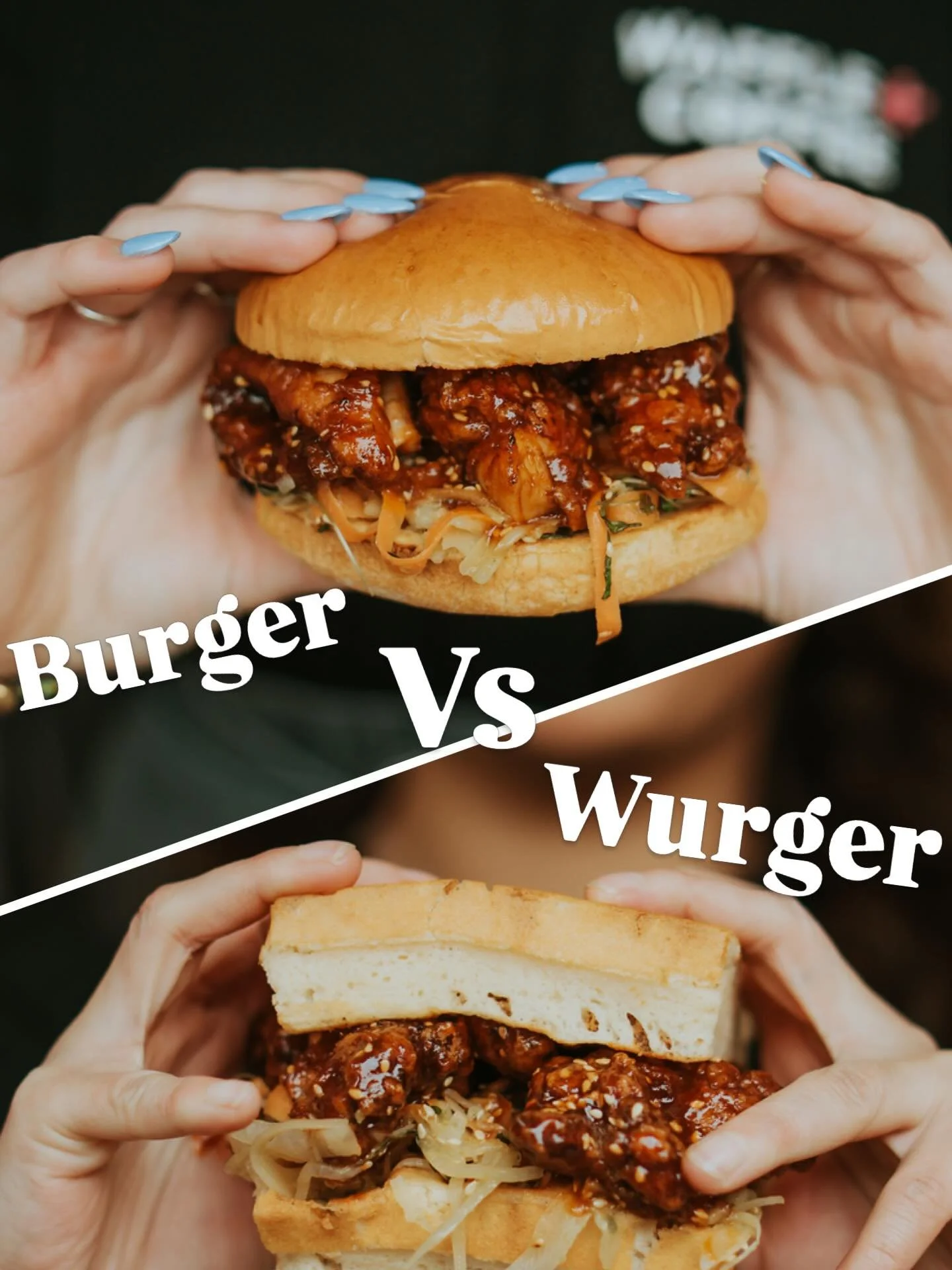 THE KOREAN CHICKEN SHOWDOWN 🔥

THE BURGER
VS
THE WURGER

Same crispy chicken thigh
Same house sticky Korean sauce
Same punchy Korean slaw
Same sesame finish

Just&hellip;one big decision

Soft brioche bun?
Or our signature waffle bun?

It&rsquo;s gi