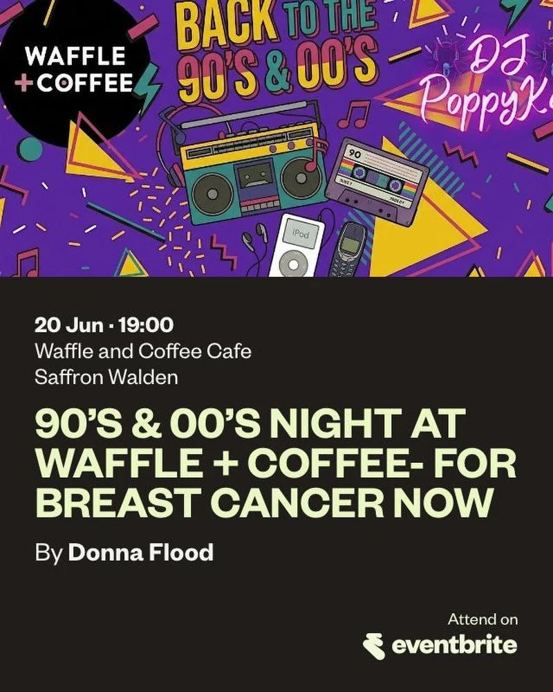 This one&rsquo;s going to be fun&hellip;and for a really good cause.

90&rsquo;s &amp; 00&rsquo;s CHARITY PARTY 🎶

June 20th
7pm
Waffle+Coffee

We&rsquo;re turning the caf&eacute; into a full throwback for the night. Think iconic tunes, questionable