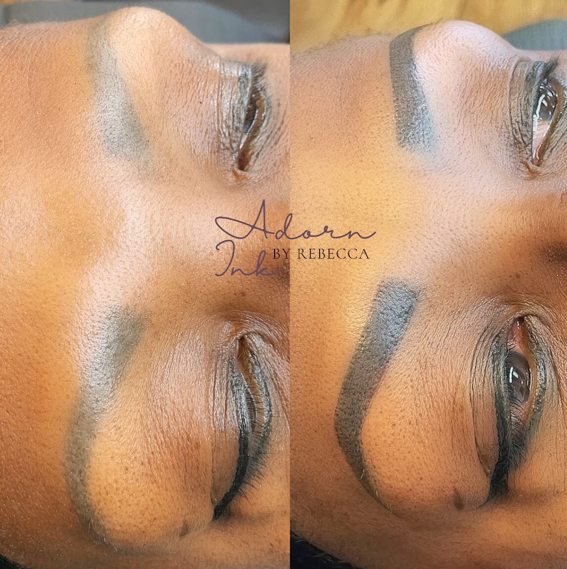 Refreshed these old brows with a new shape and color (original brows not done by me) #powderbrows #permanentmakeup #permanentbrows #beforeandafter #baltimorebrows #baltimoretattoo #towson #mccormick #huntvalley