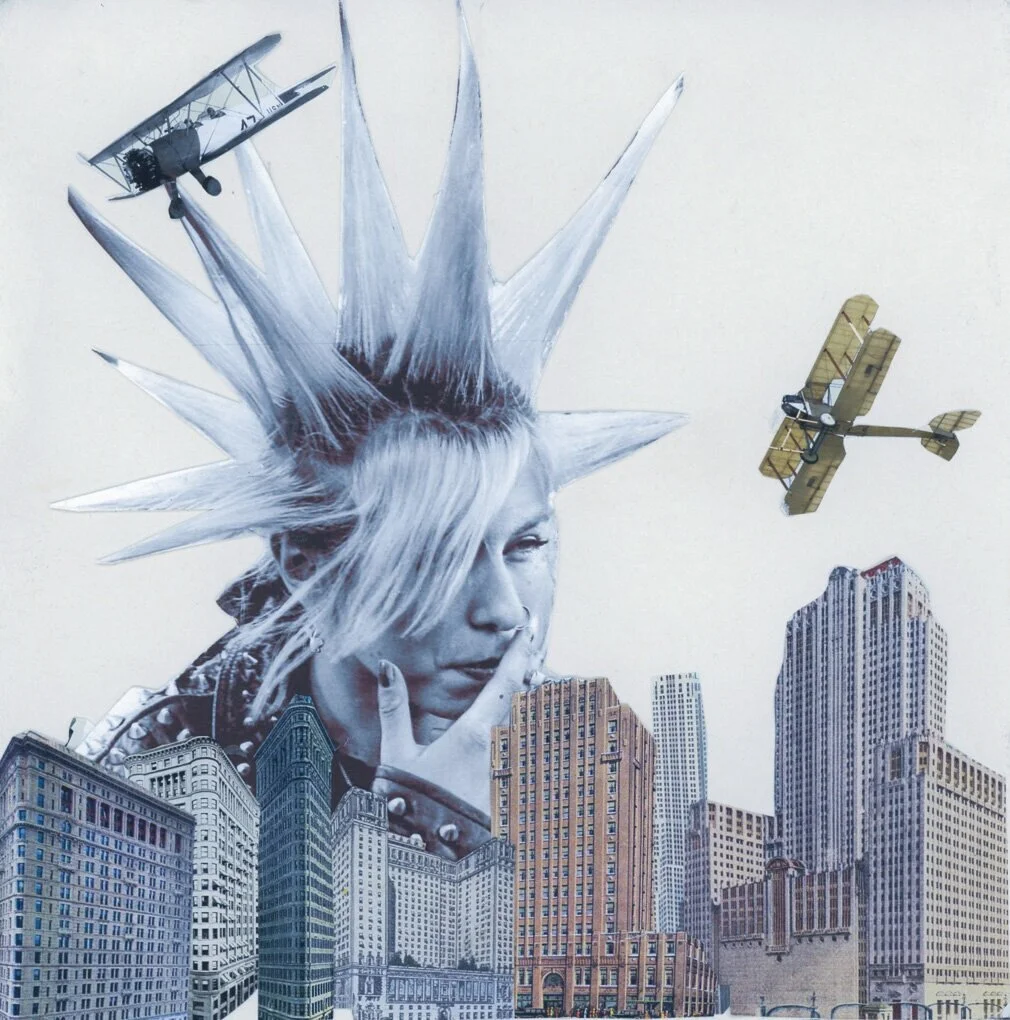 Before The Take Down, 2021.
20cm x 20cm.
Giclée Print of Vintage Photo, Book Paper, on Paper. 