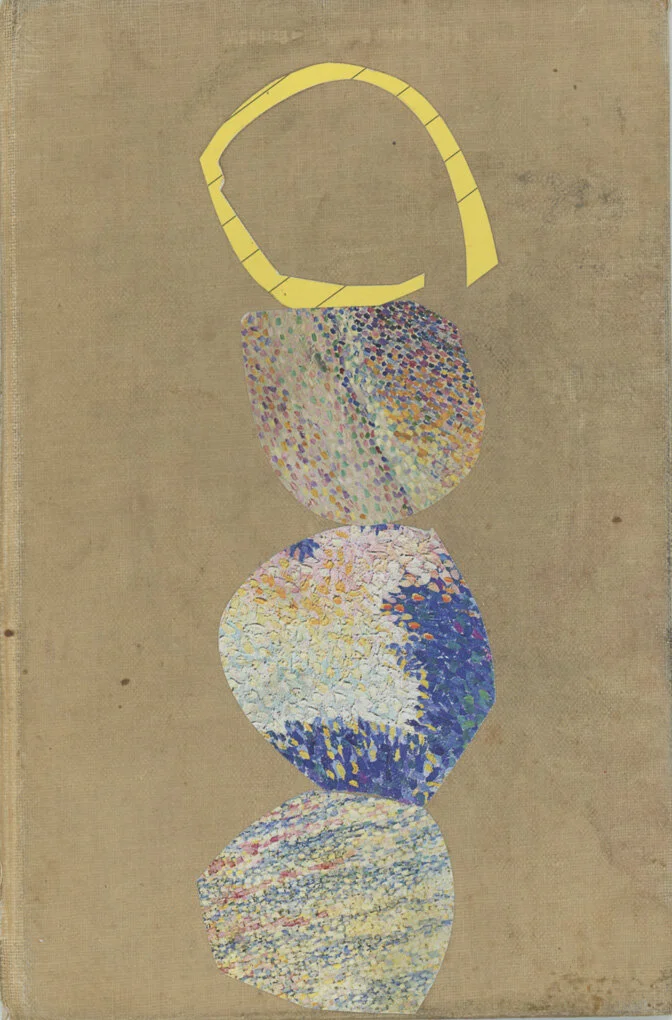 Tipping Point? 2021.
Paper on Vintage Book Board. 