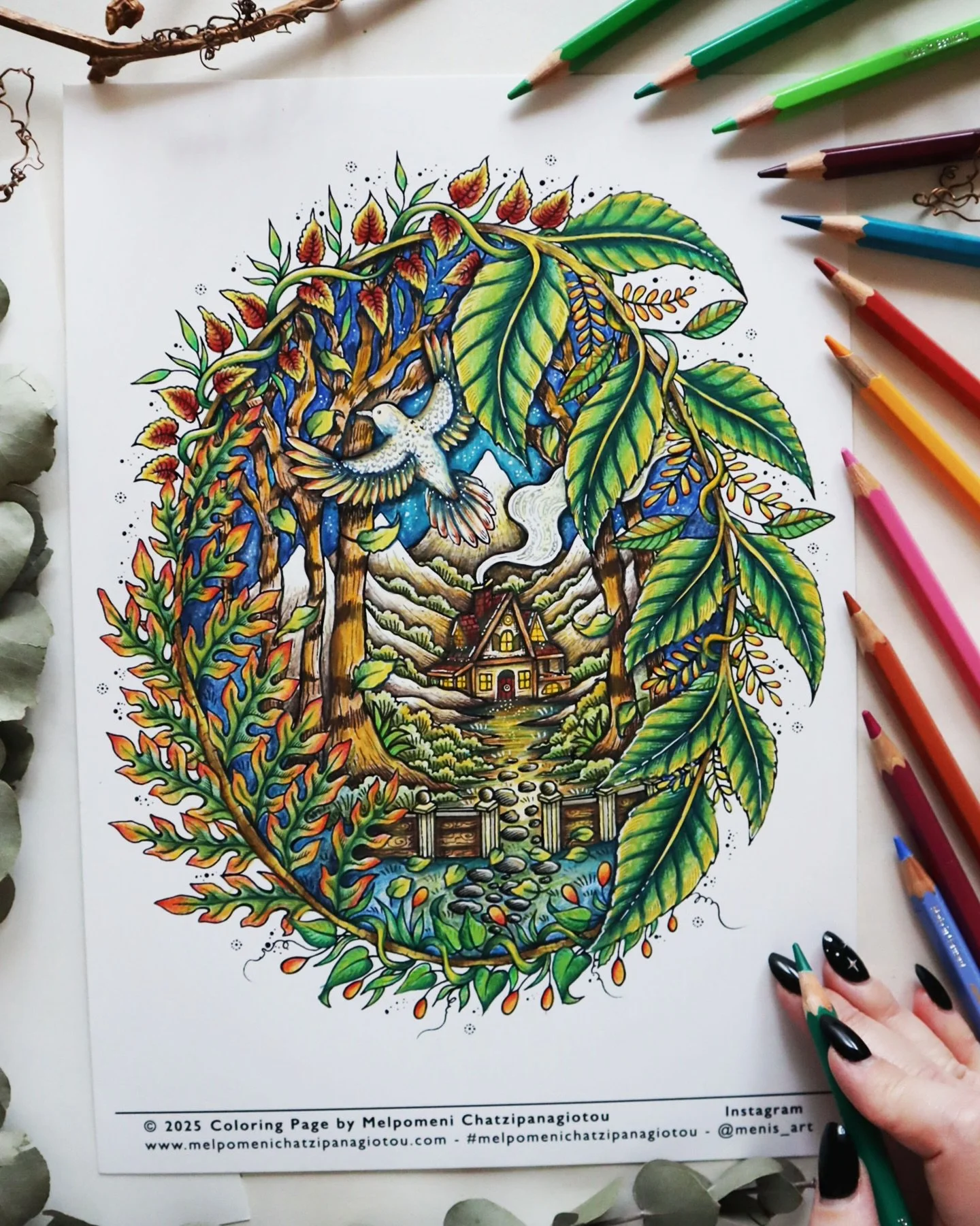 Autumn&rsquo;s Song 🍂🍁 It has become kind of an annual thing to gift away a ✨free coloring page✨For those that want to color something autumnal. Whether or not you are familiar with my coloring work this is your time to try!

✨Free to download!
✨Fi