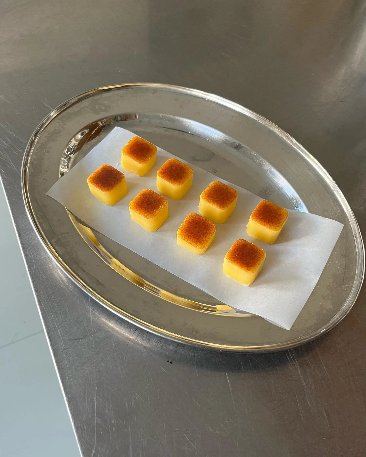 Brown butter cubes in the test kitchen 🧈