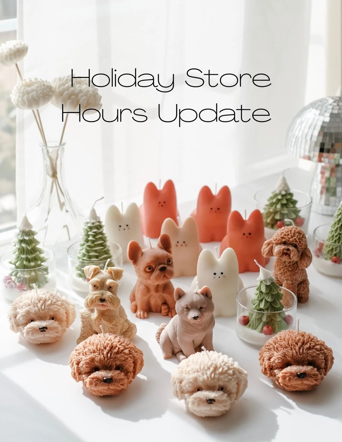 🎄 Holiday Store Hours Update 🎄

We&rsquo;re open today until 7:30 PM for any last-minute holiday shopping 🎁

Closed December 24 &amp; 25 to celebrate Christmas
We&rsquo;ll be back with regular hours on Friday, December 26

Thank you for supporting