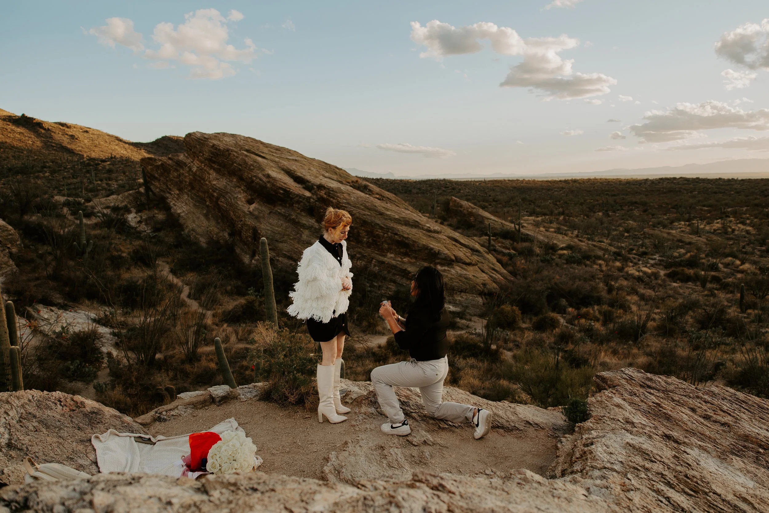 Romantic Proposal Saguaro National Park // Nella + Meghan