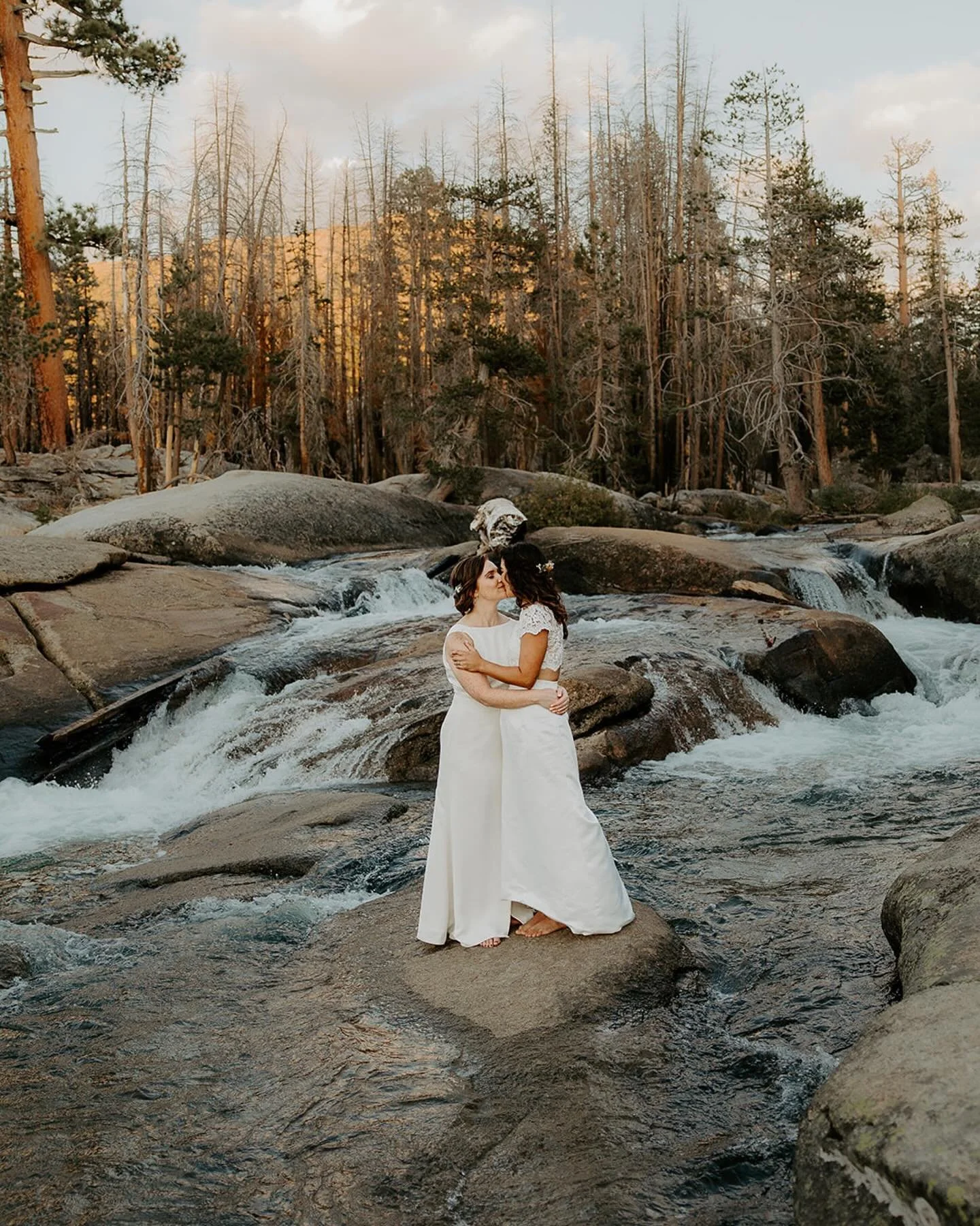 Rebecca &amp; Claire&rsquo;s Eldorado National Forest elopement was everything an adventure-hearted couple could dream of&mdash;private vows on an island, sunset twirls beneath towering pines, and an intimate lakeside ceremony with their closest peop