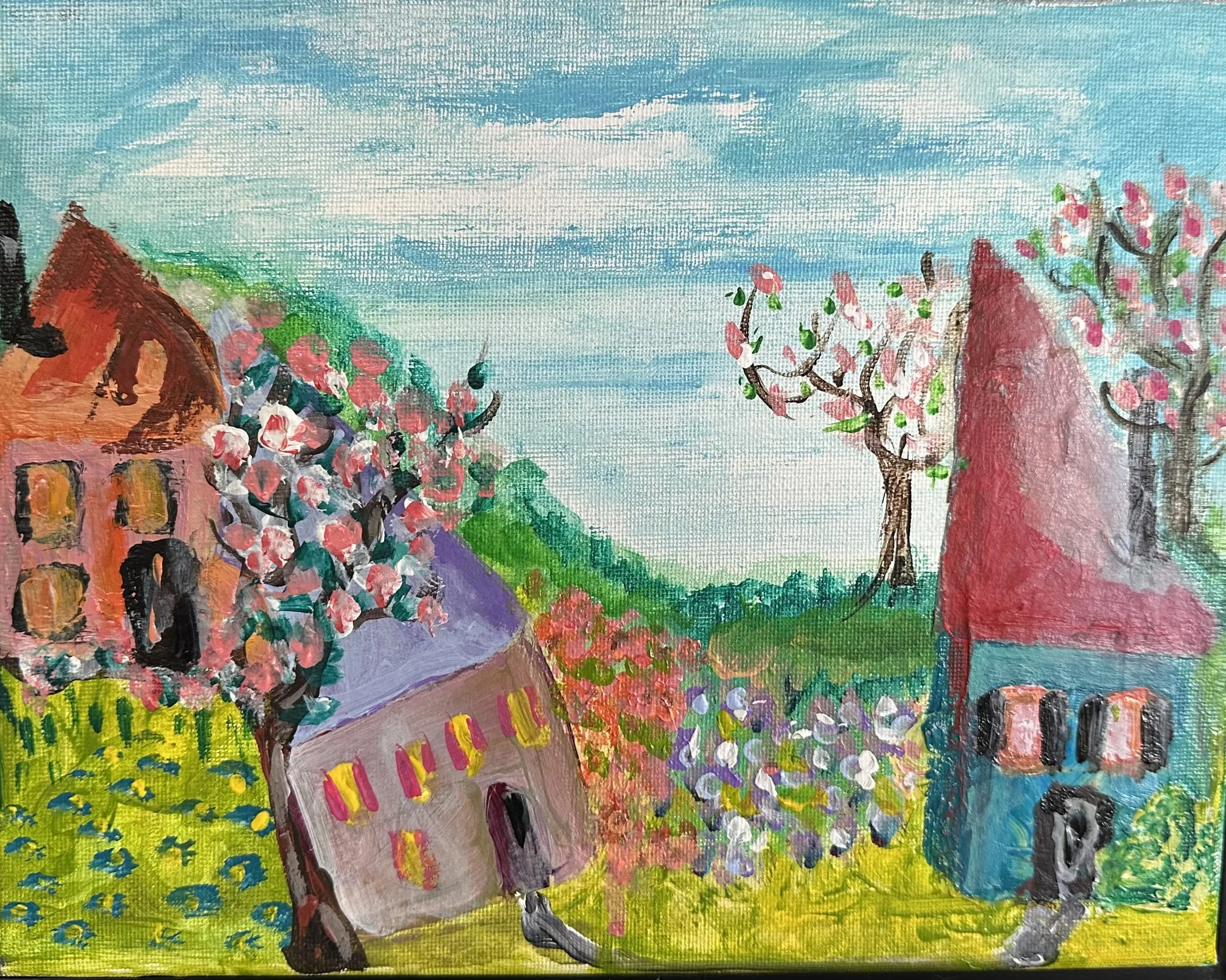 Create a Fantasy Village in Acrylics