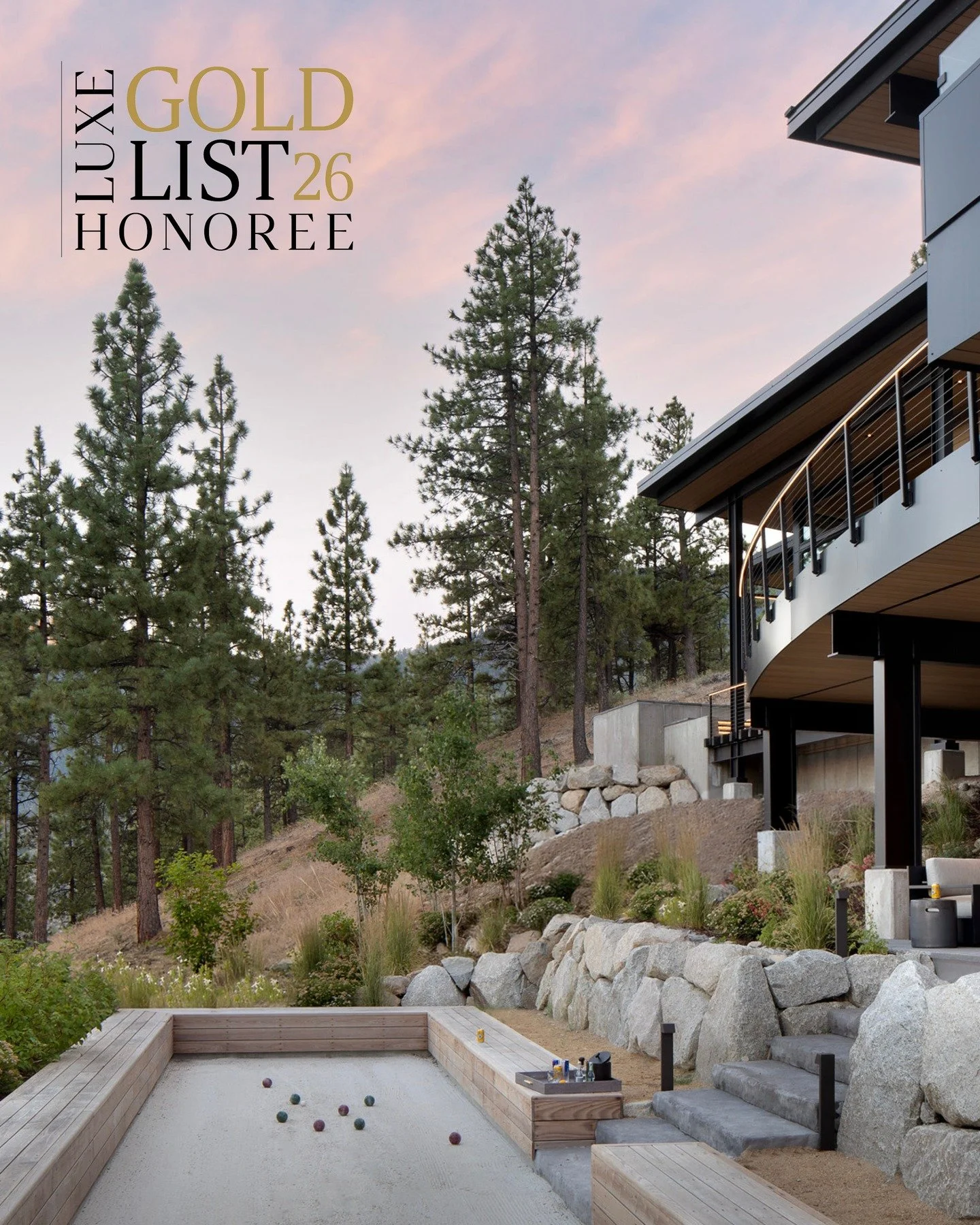 We're honored to be named a 2026 Gold List honoree for our Lake Tahoe residence landscape, a deeply rewarding and brilliant collaboration with @marsden.architects. Thank you @jilleditsluxe and the @luxemagazine team for recognizing us alongside such 