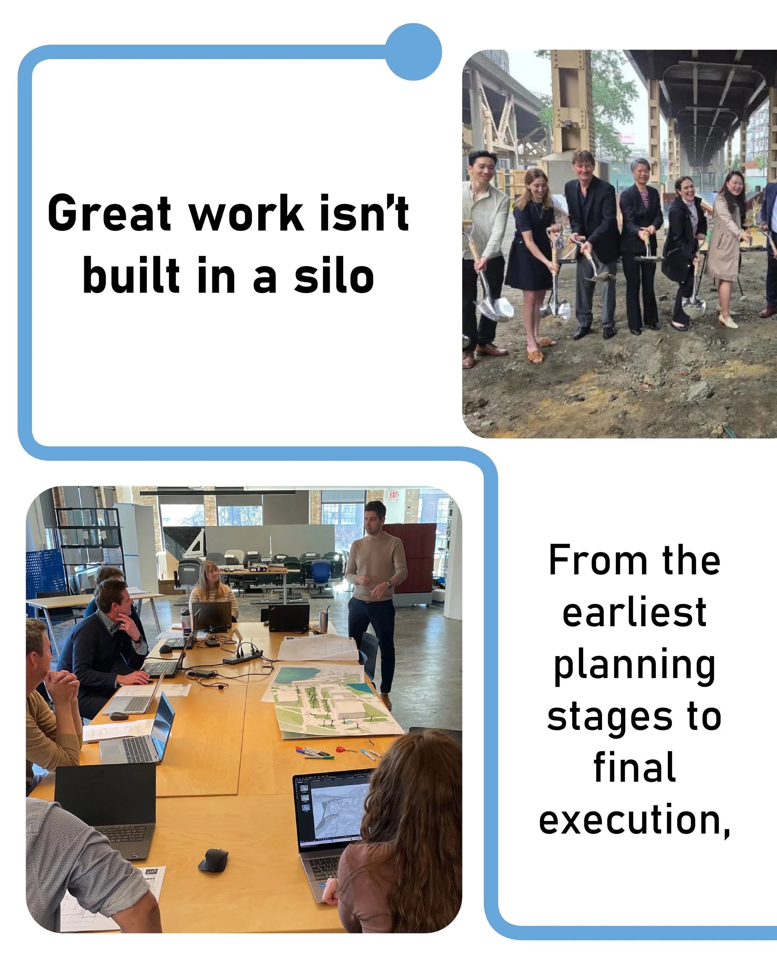 We're thrilled to announce that our team has been selected to help lead and collaborate on major new projects alongside incredible, multidisciplinary teams of architects, engineers, and industry specialists. 

Moments like this don't happen by chance