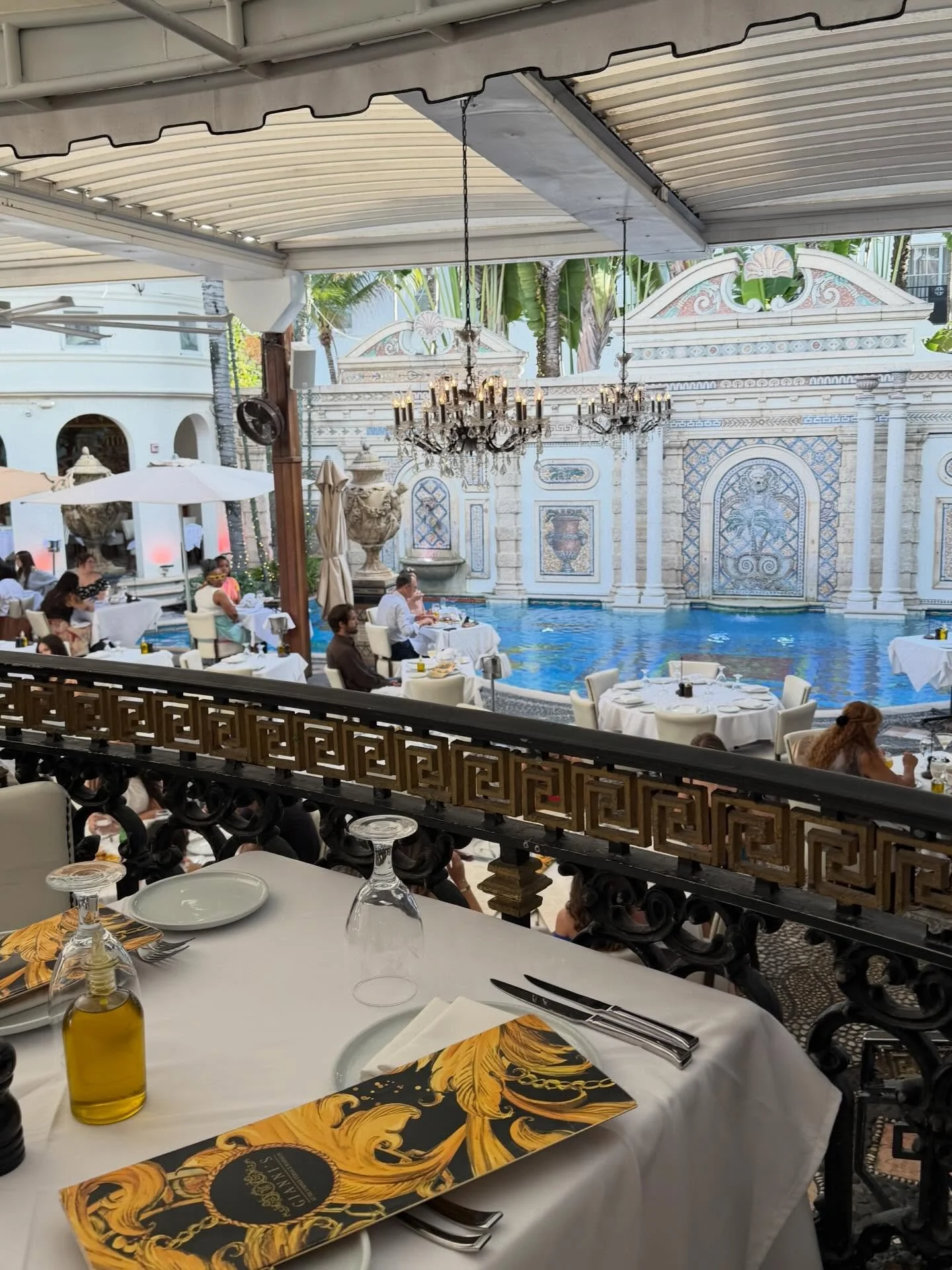 We enjoyed dinner at Gianni&rsquo;s at the Former Versace Mansion, a beautiful setting!