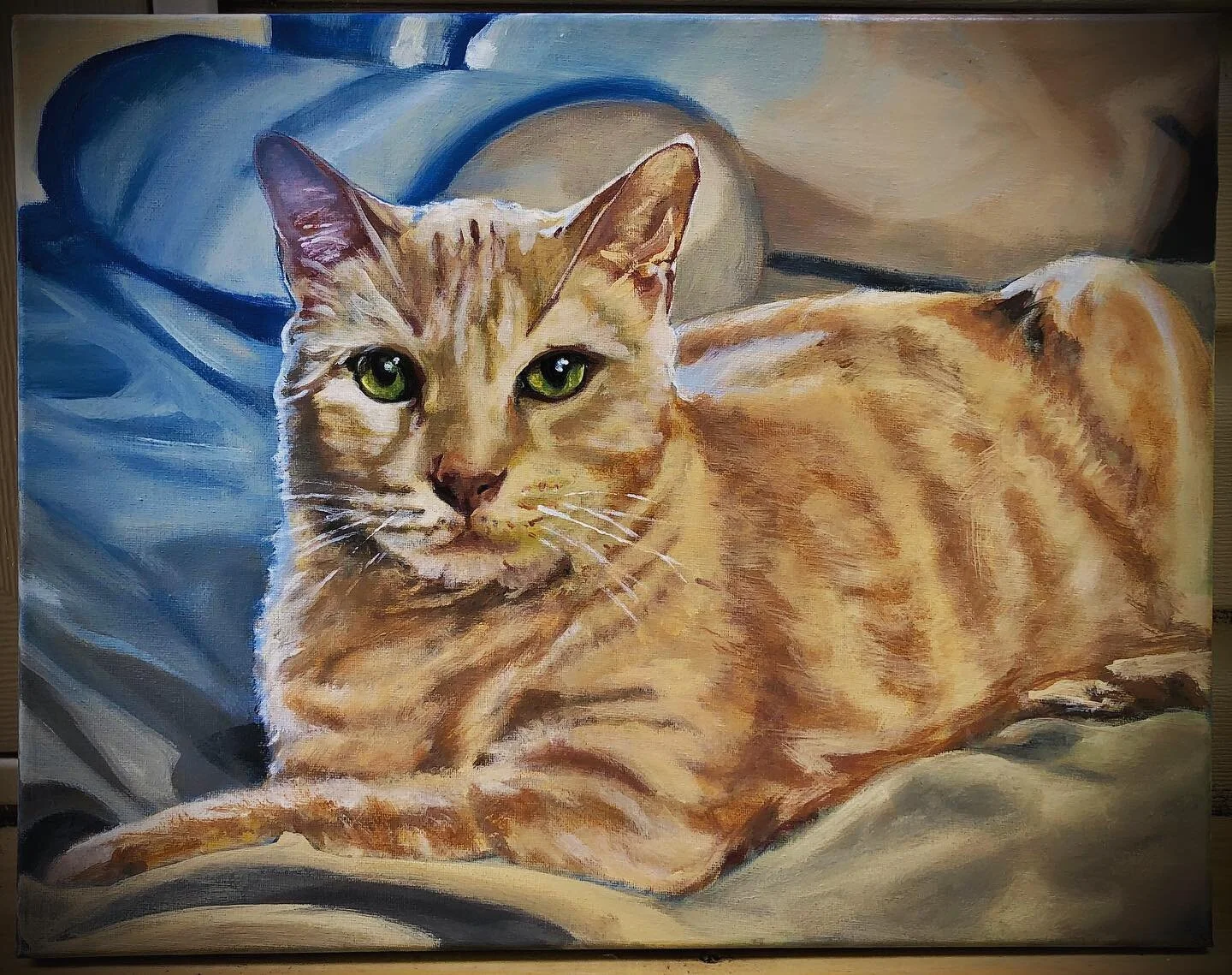 Cat portrait. Acrylic on canvas. 11x 14 in. 2020
